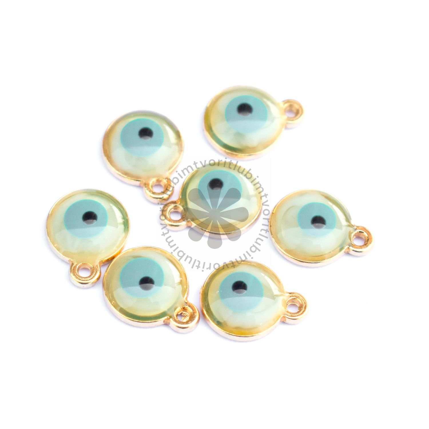 Prívesok Evil Eye, 8x10 mm - 1 ks