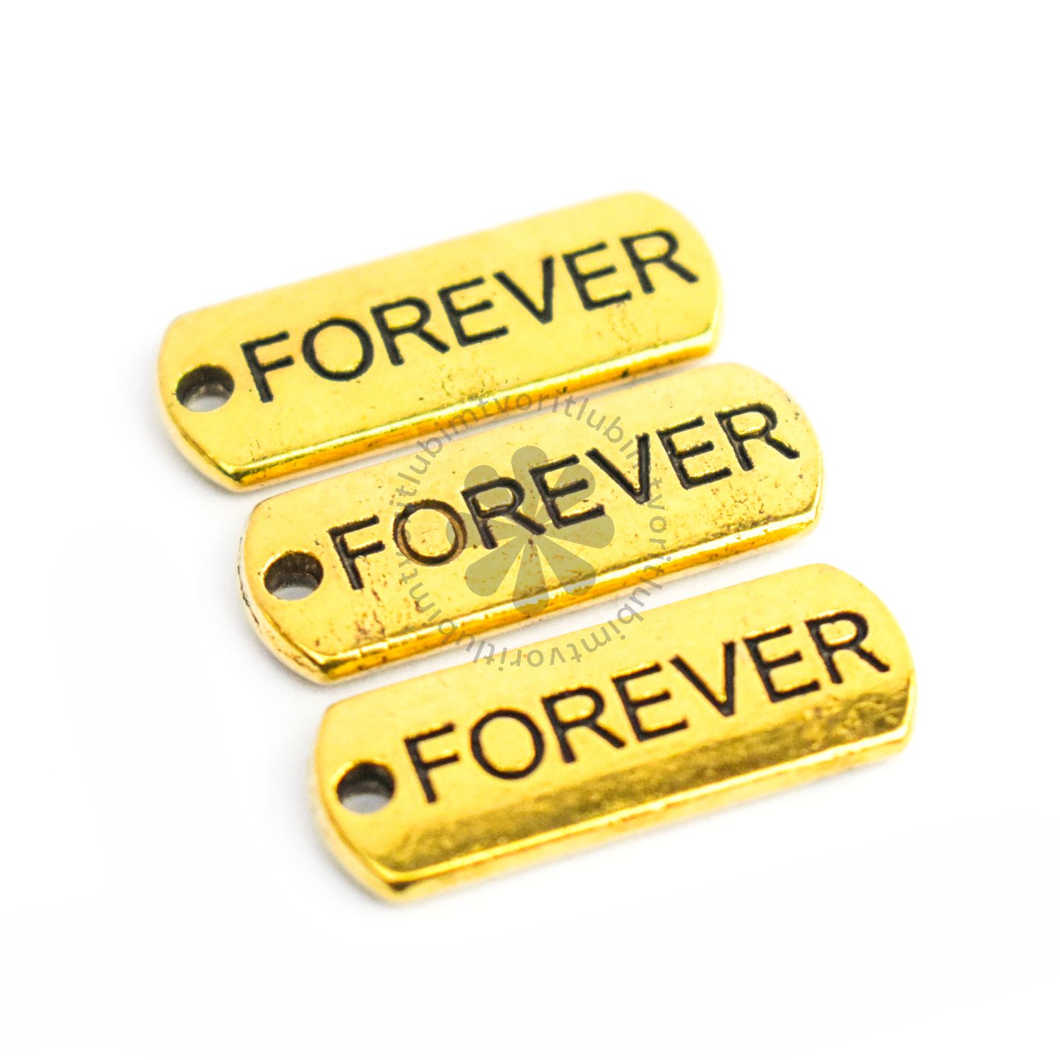 Medailón s nápisom - forever, 8x21 mm - 1 ks
