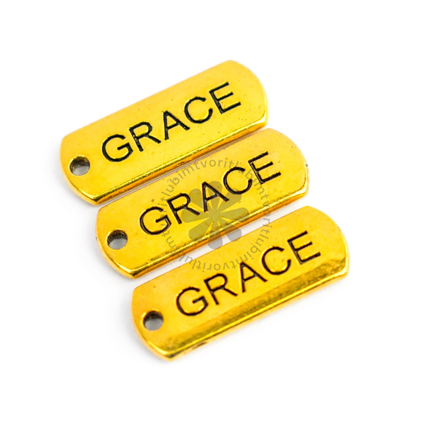 Medailón s nápisom - grace, 8x21 mm - 1 ks
