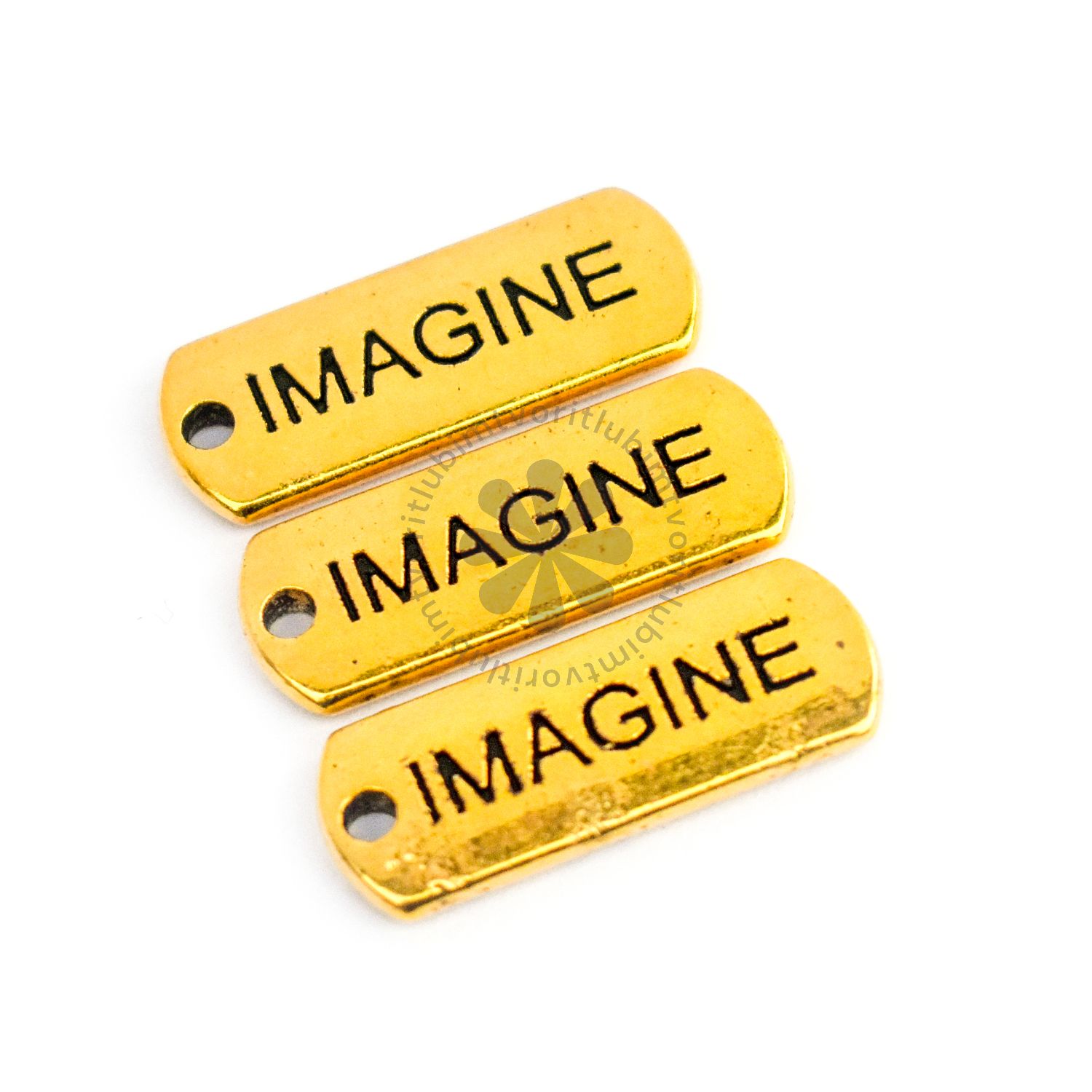 Medailón s nápisom - imagine, 8x21 mm - 1 ks