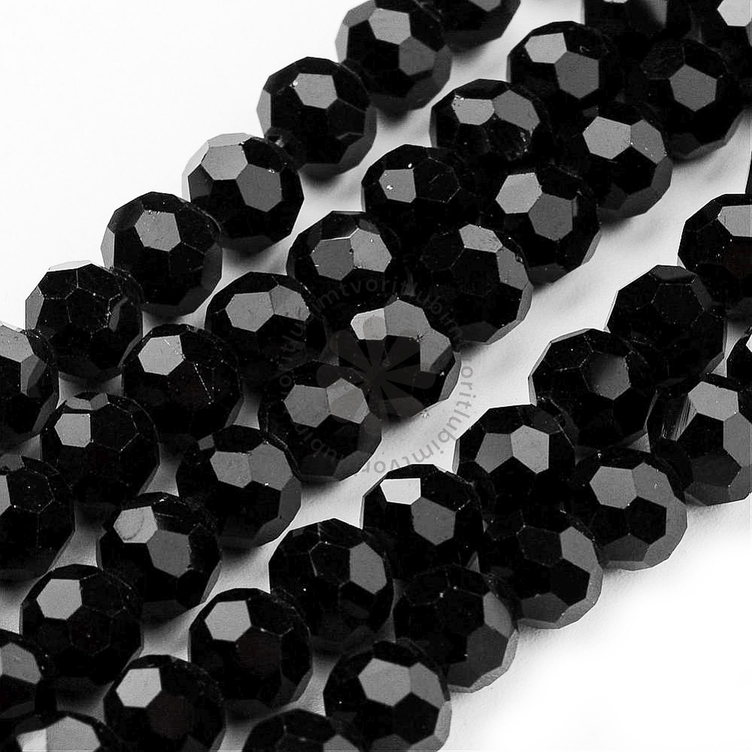 Sklenené brúsené korálky, 4 mm - 1 vlasec