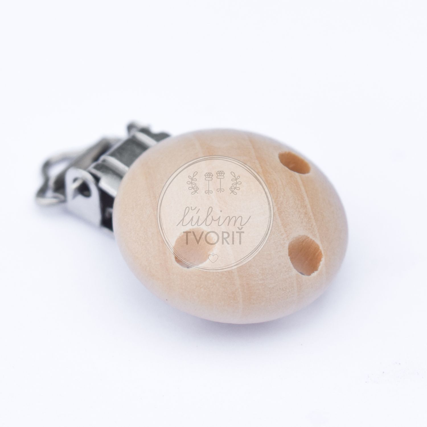 Drevený klip na cumlík, 29 mm - 1 ks