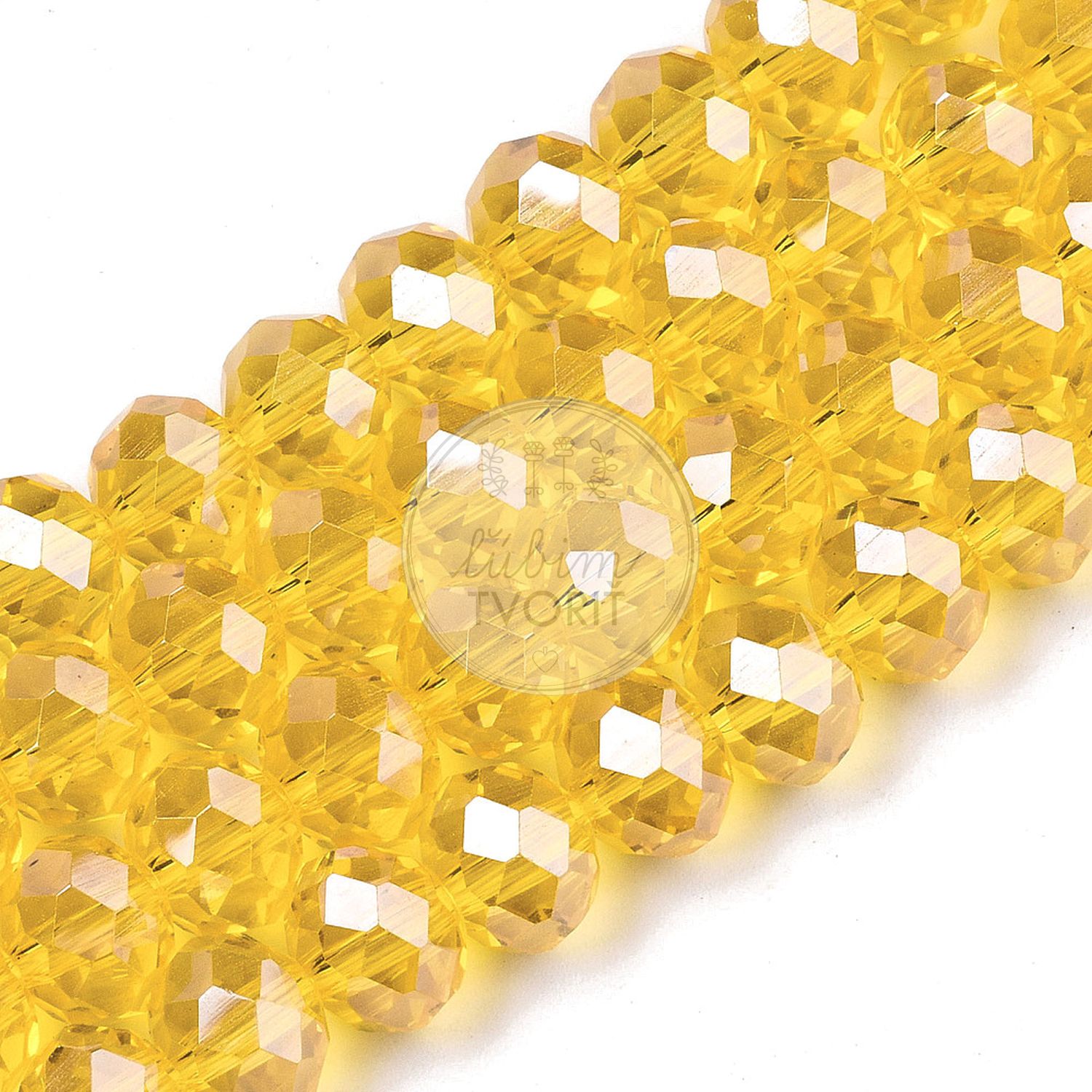 Sklenené brúsené korálky, 4x3 mm - 1 vlasec