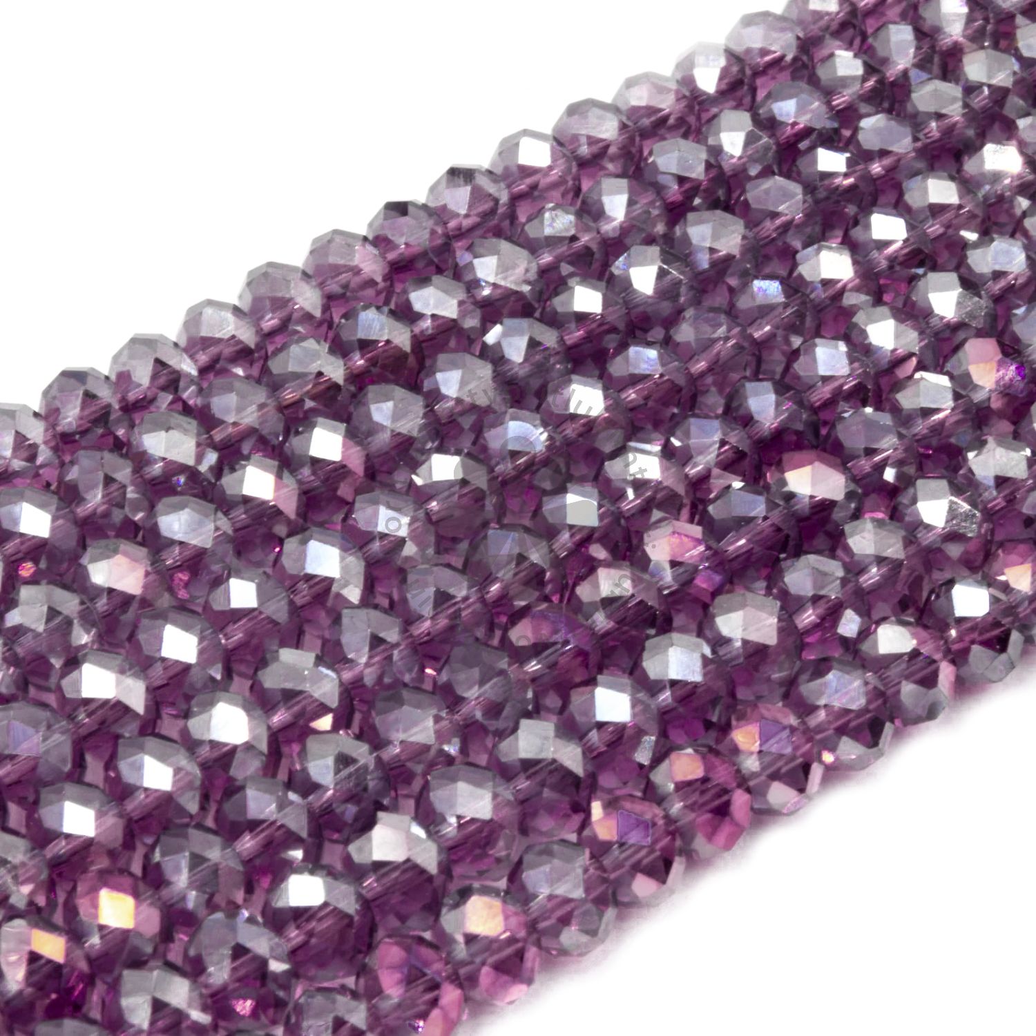 Brúsené sklenené korálky, 8x6 mm - 10 ks
