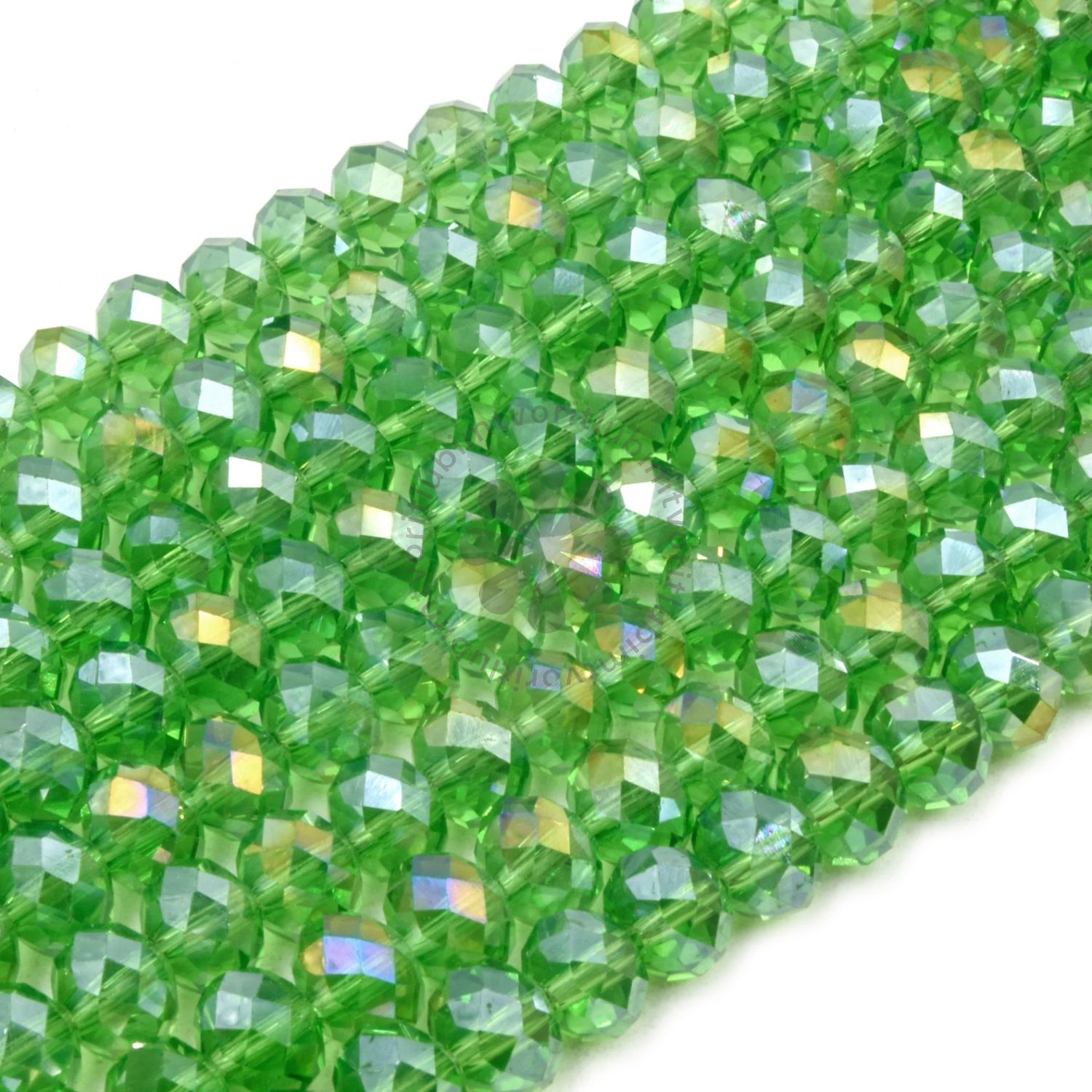 Brúsené sklenené korálky, 8x6 mm - 10 ks