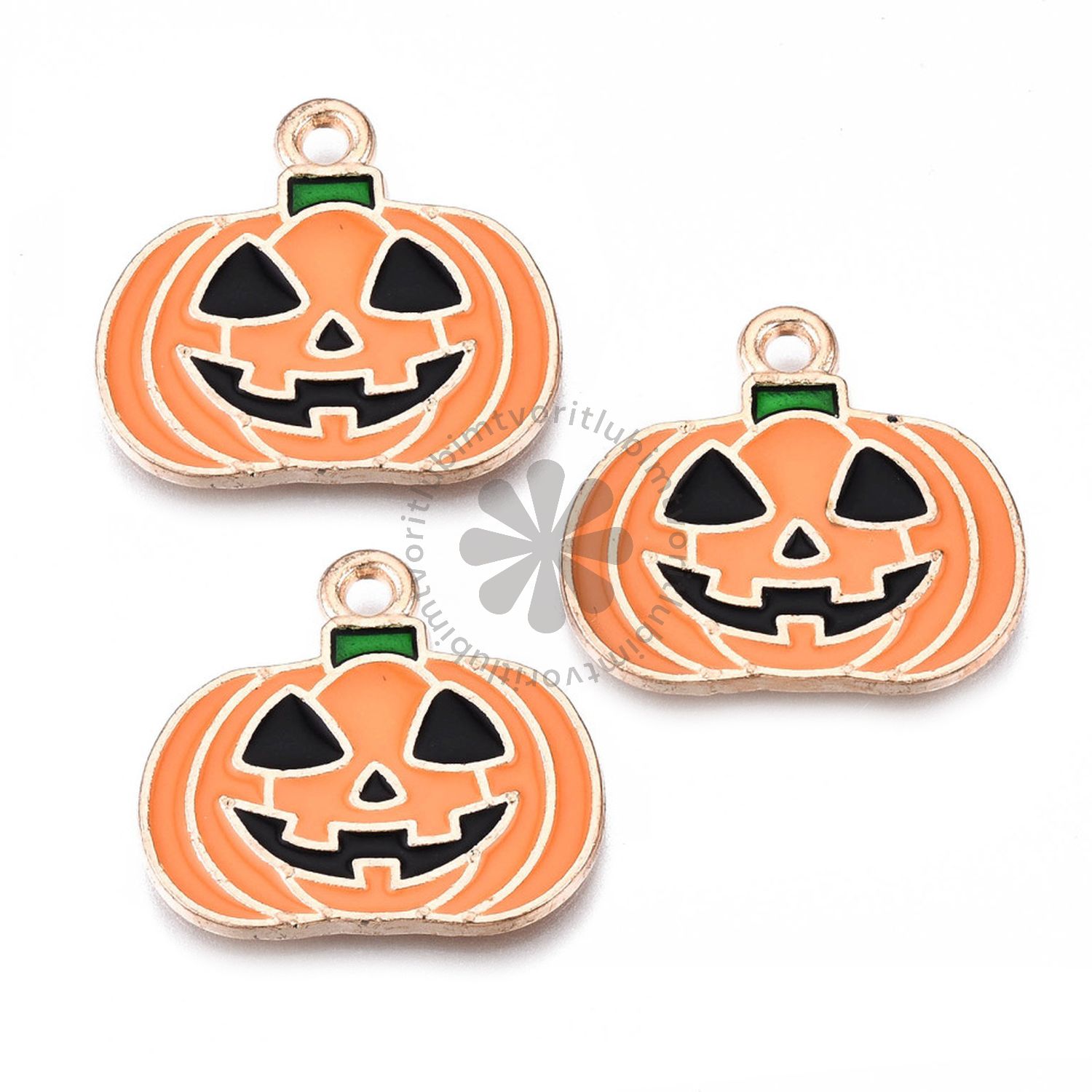 Halloween prívesok - tekvica, 20x21 mm - 1 ks