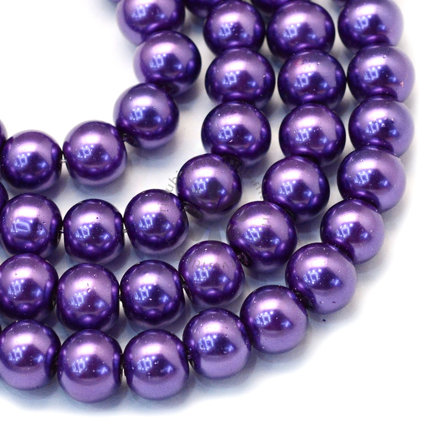 Sklenené perly, 6 mm - 10 g (cca 35 ks)