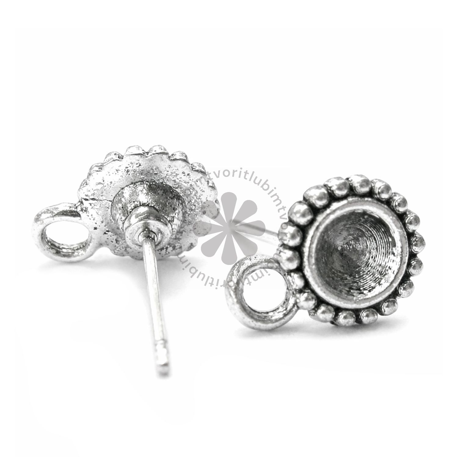 Ozdobná puzetka, 12x9 mm - 1 pár