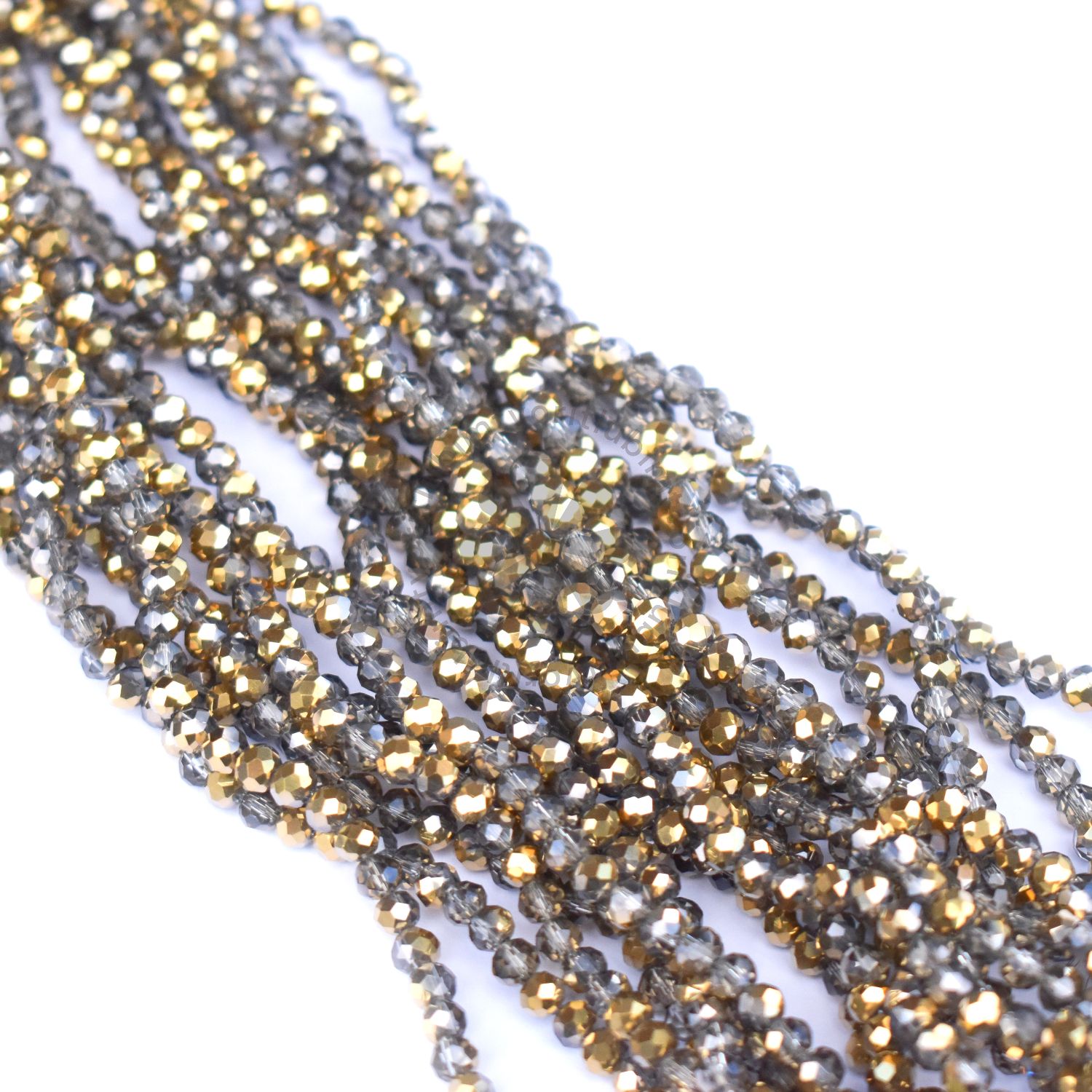 Sklenené brúsené korálky, 3x2 mm - 150 ks