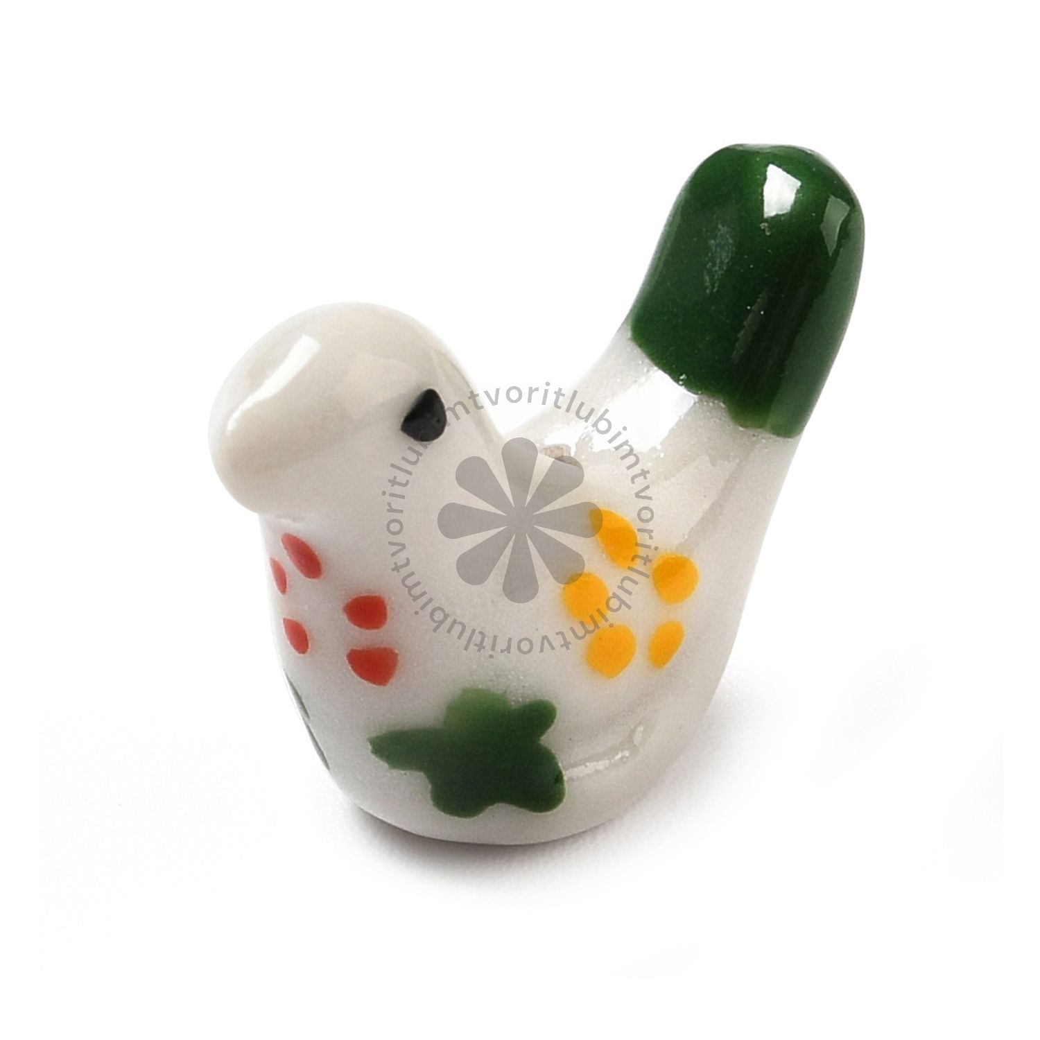 Porcelánová holubica, 12x18 mm - 1 ks