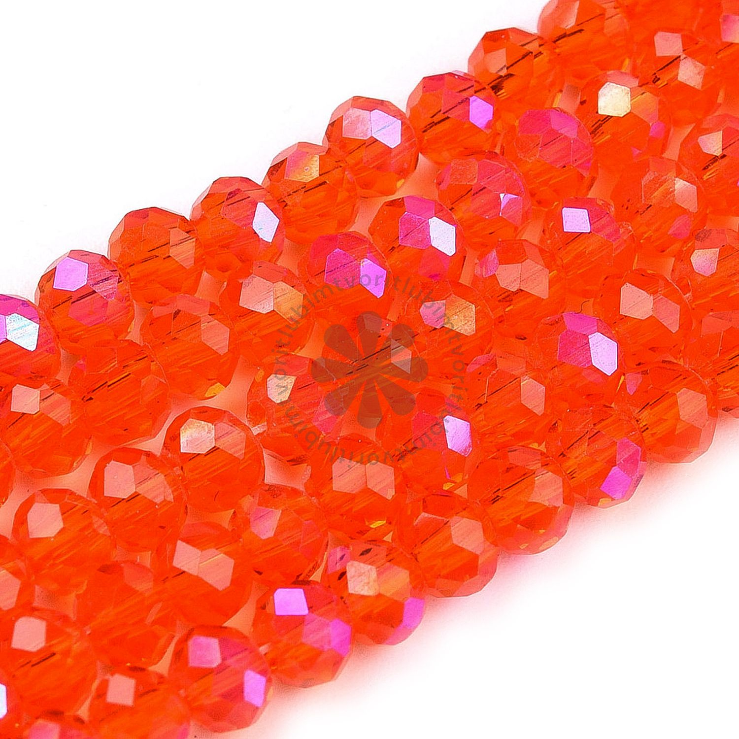 Sklenené brúsené korálky, 4x3 mm - 1 vlasec