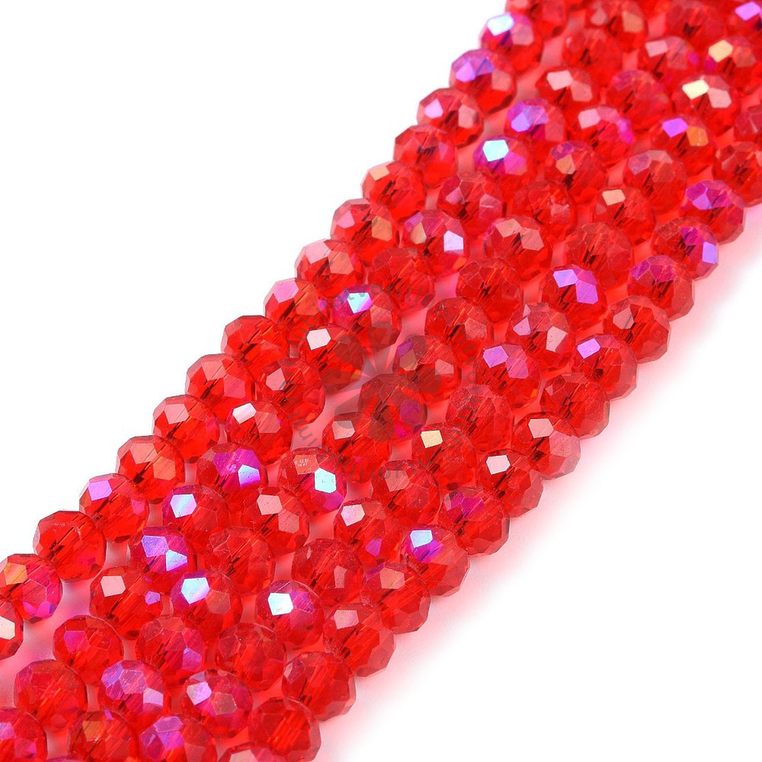 Sklenené brúsené korálky, 4x3 mm - 1 vlasec