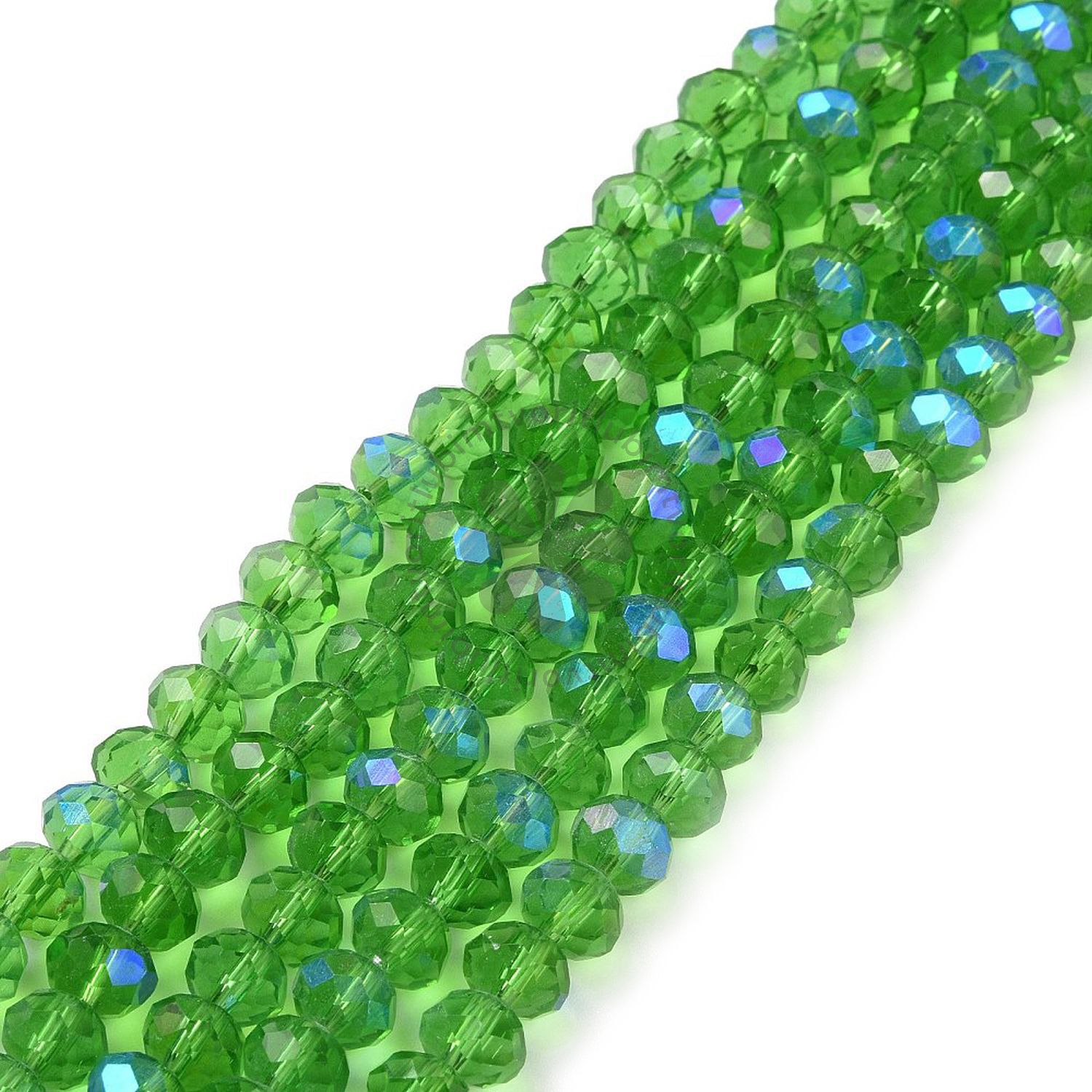 Sklenené brúsené korálky, 4x3 mm - 1 vlasec