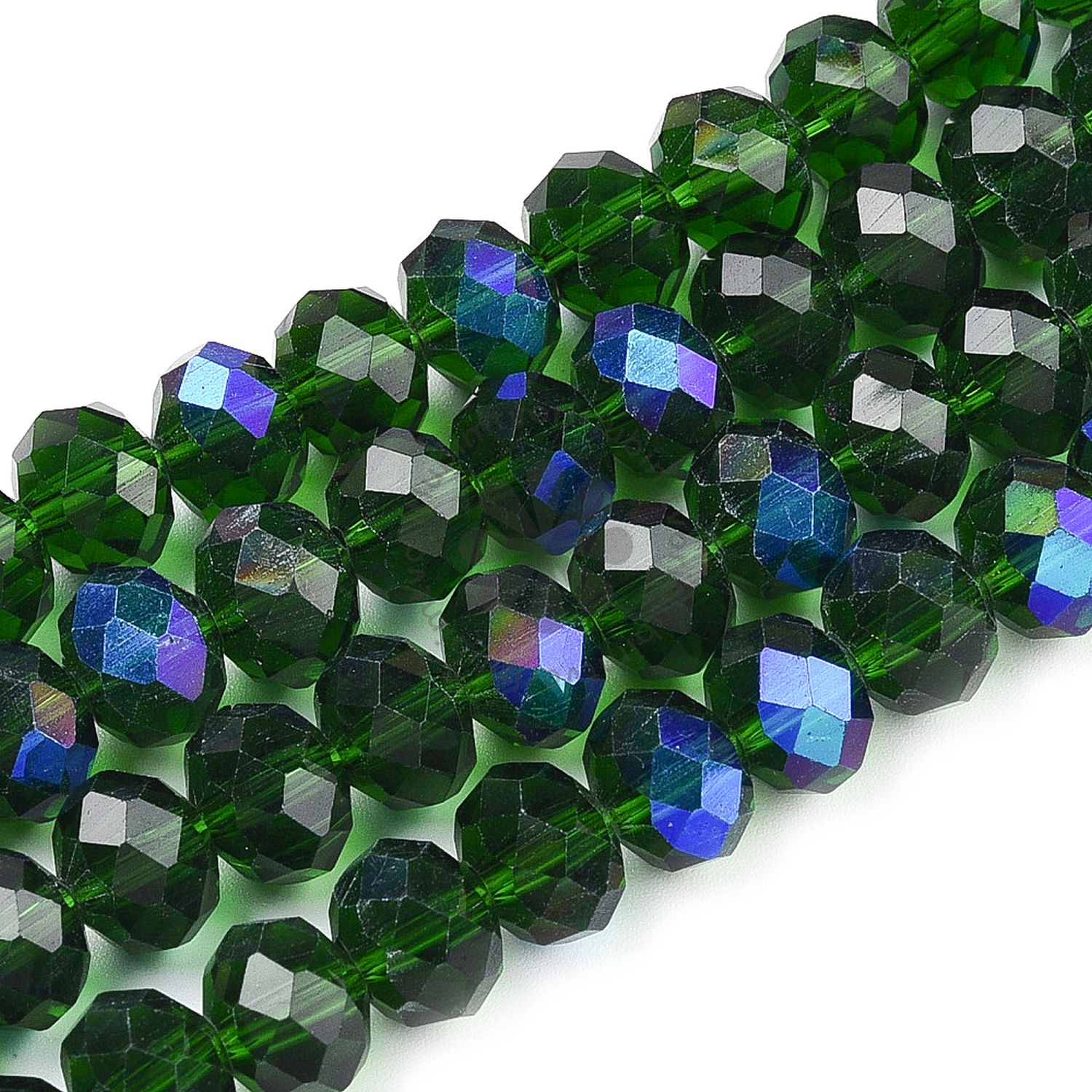Sklenené brúsené korálky, 4x3 mm - 1 vlasec