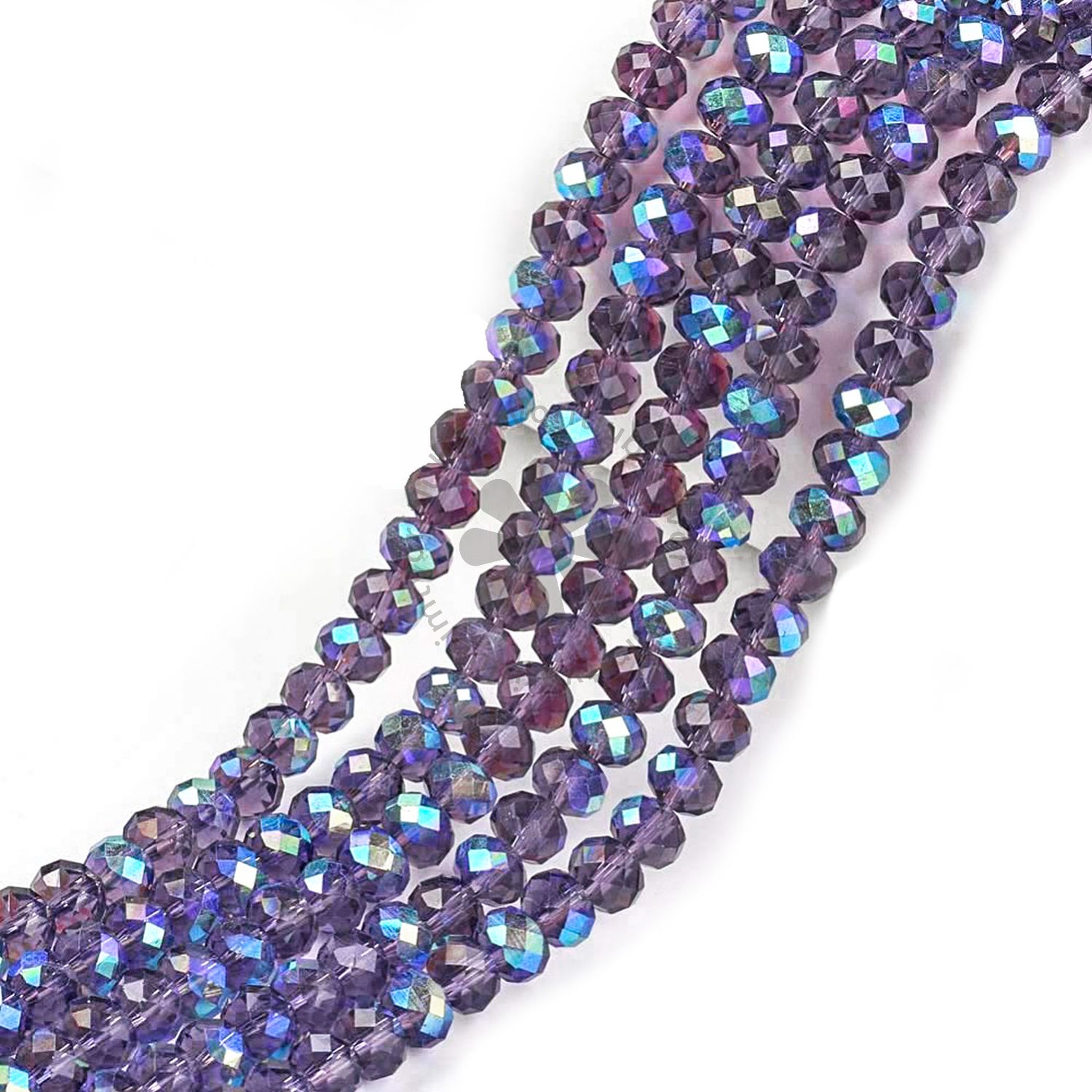Sklenené brúsené korálky, 4x3 mm - 1 vlasec