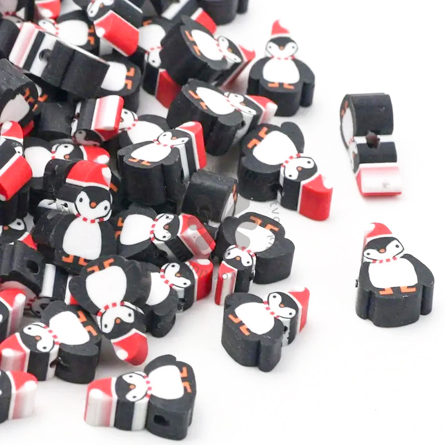 FIMO korálka Vianoce, 12 mm - 1 ks