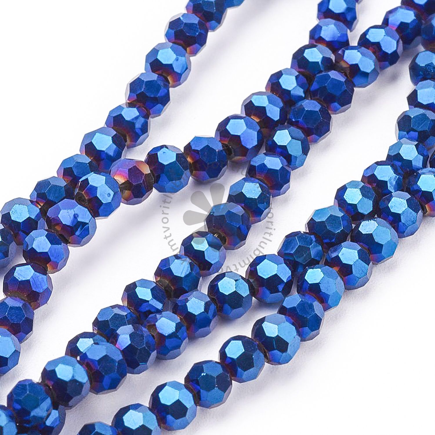 Sklenené brúsené korálky, 4 mm - 1 vlasec