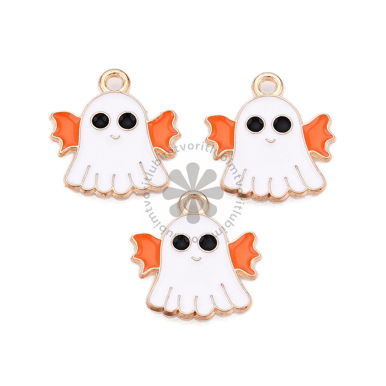 Halloween prívesok - duch, 20x19 mm - 1 ks