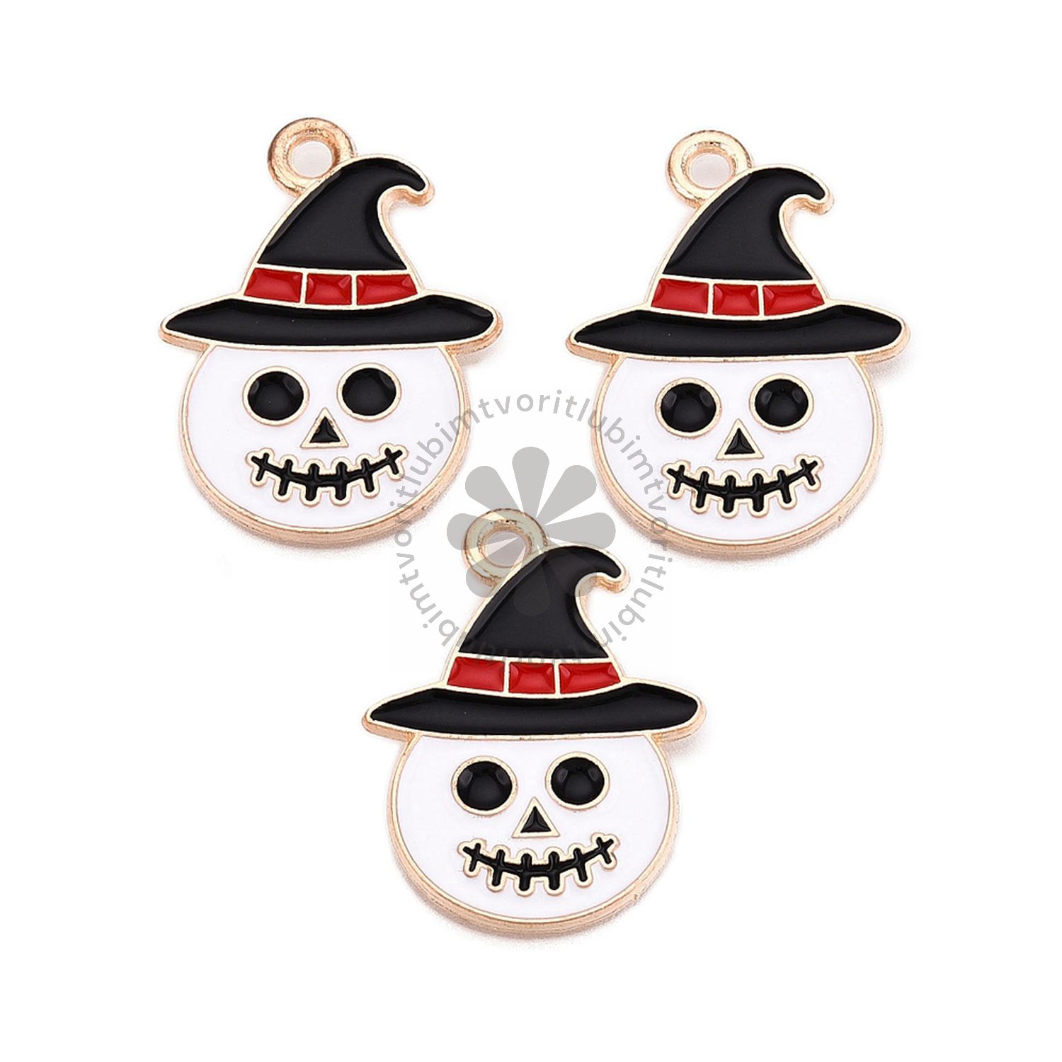 Halloween prívesok - duch, 27x20 mm - 1 ks
