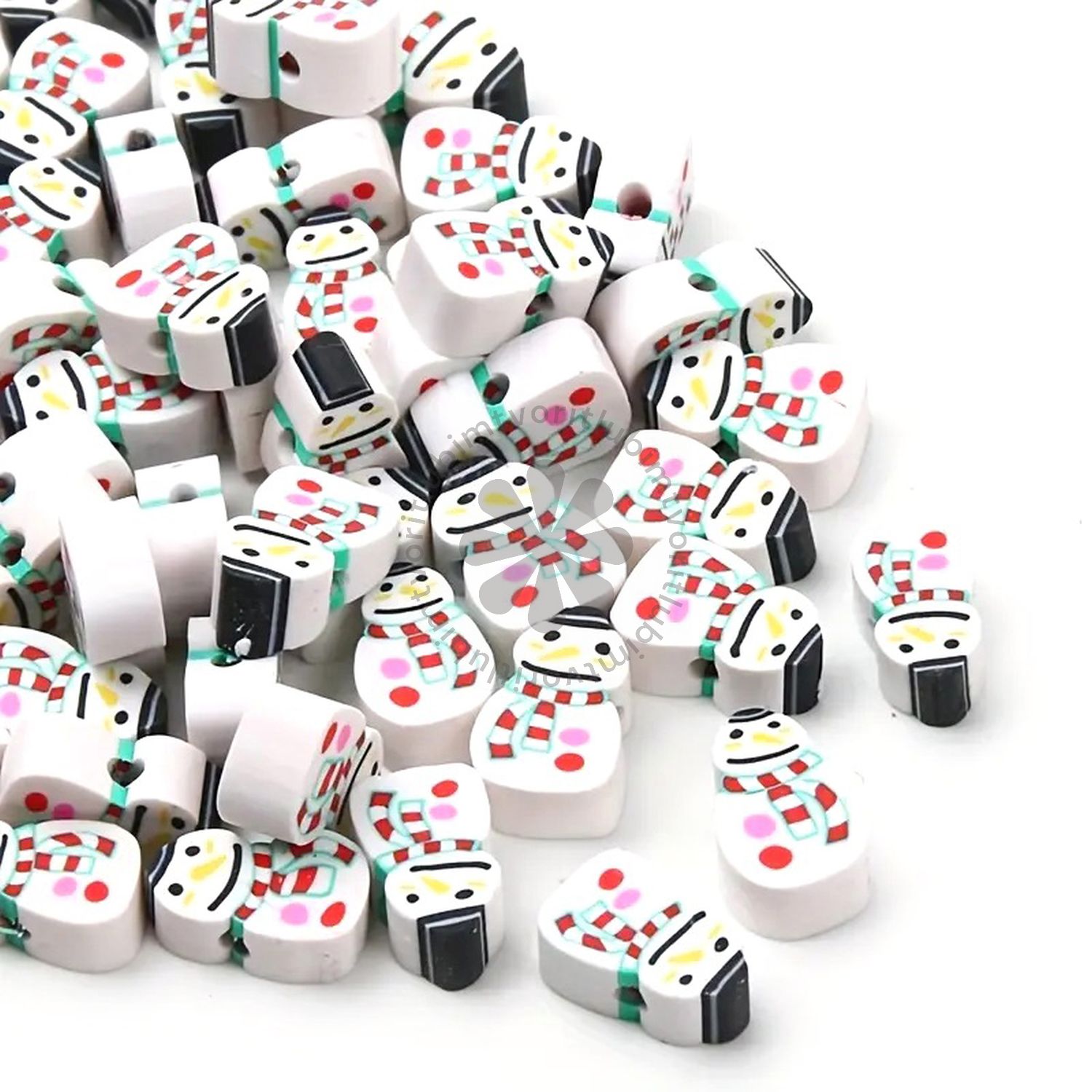 FIMO korálka Vianoce, 12 mm - 1 ks