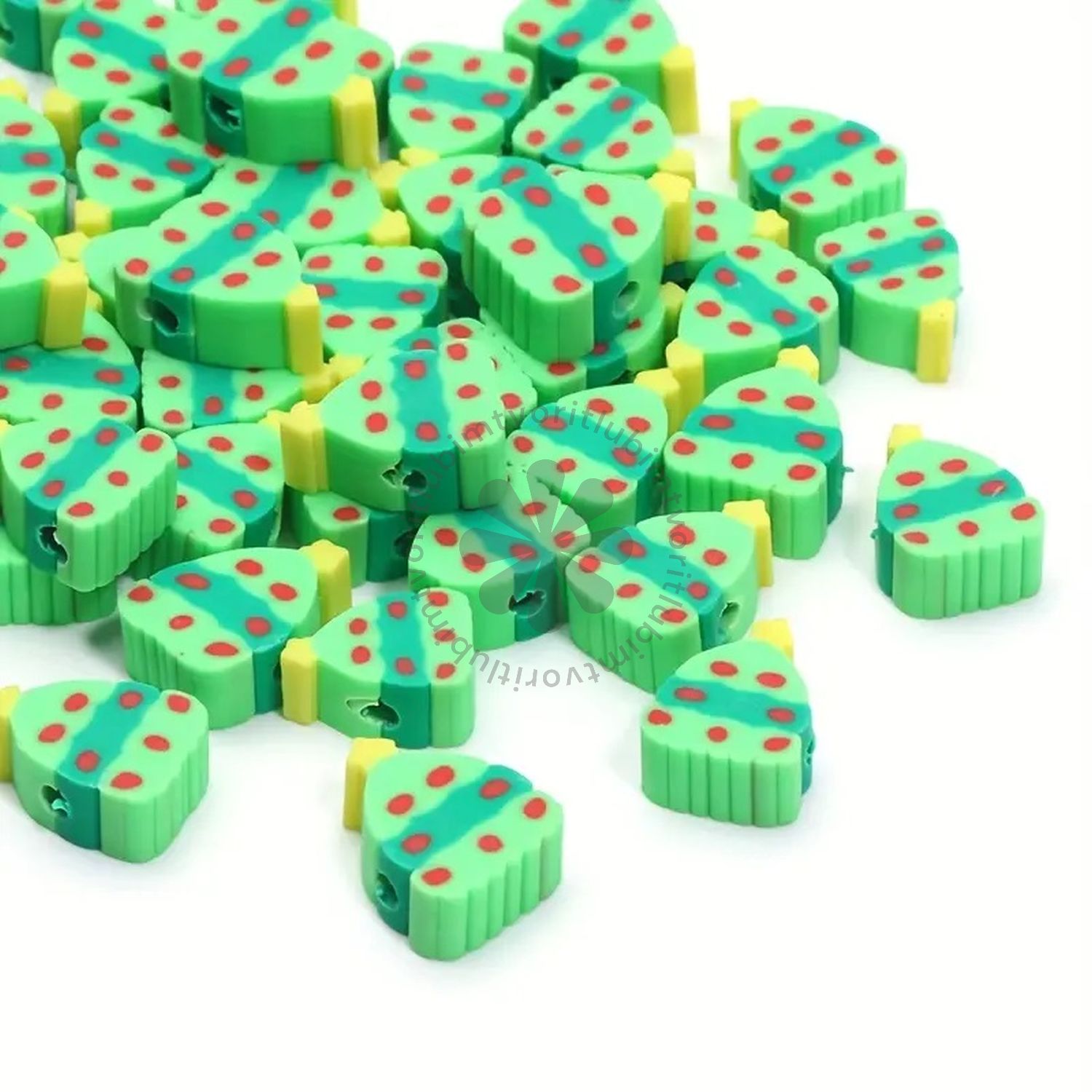 FIMO korálka Vianoce, 12 mm - 1 ks