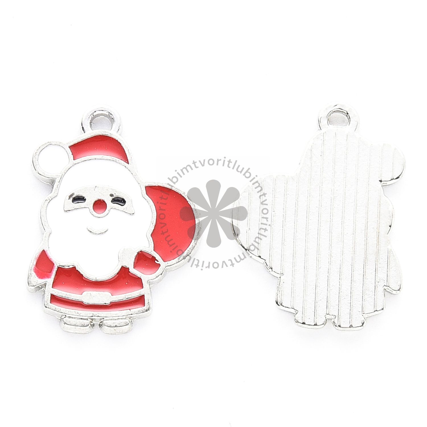 Vianočný prívesok Santa Claus, 22x16 mm - 1 ks
