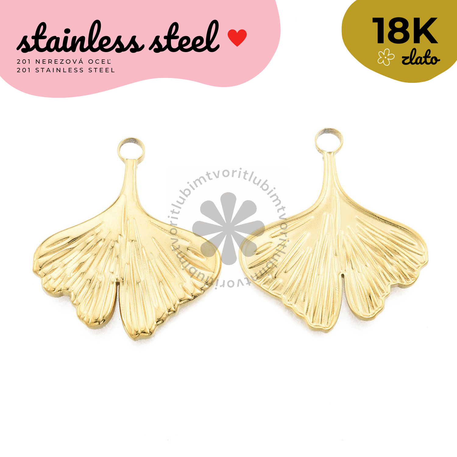 List Ginkgo biloba, 27x23 mm - 1 ks