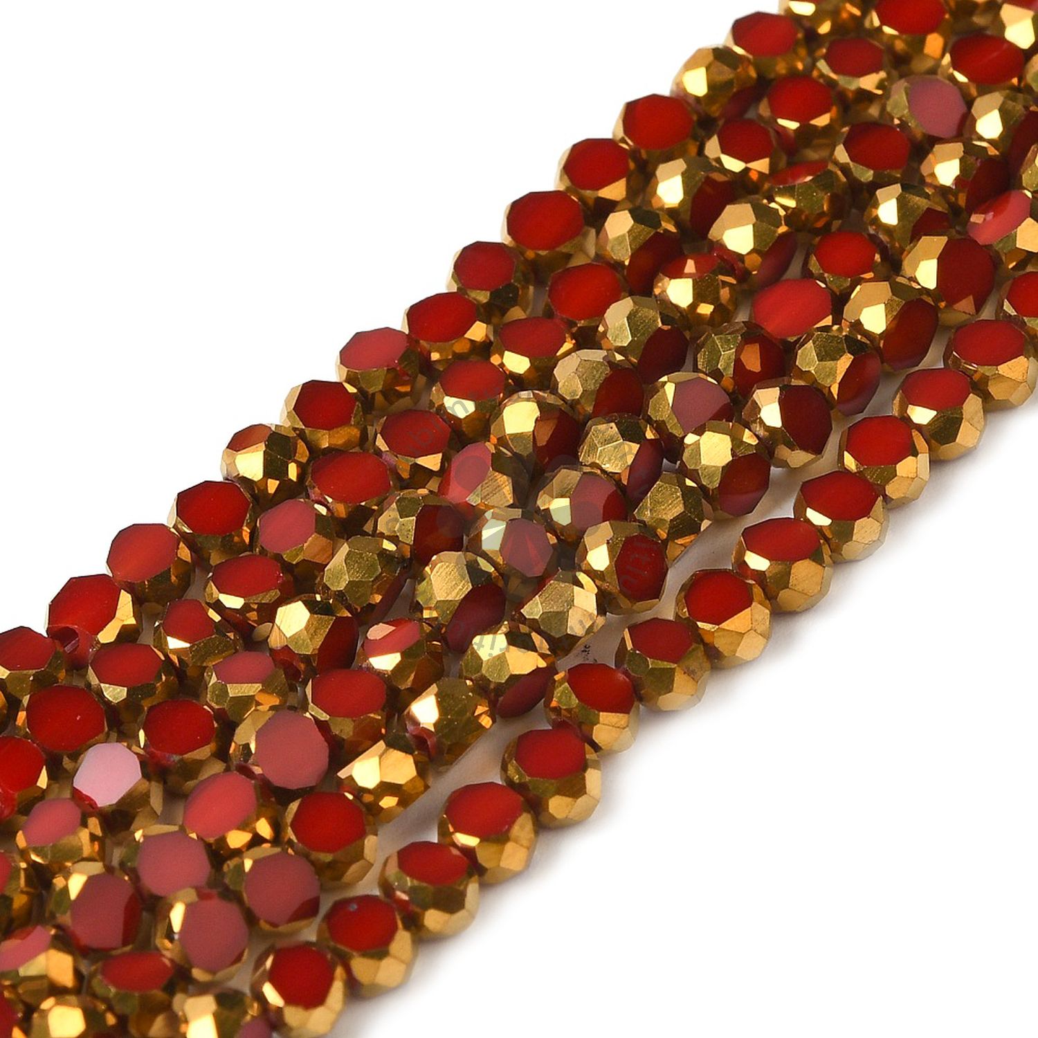 Brúsené korálky, 4x3 mm - 1 vlasec