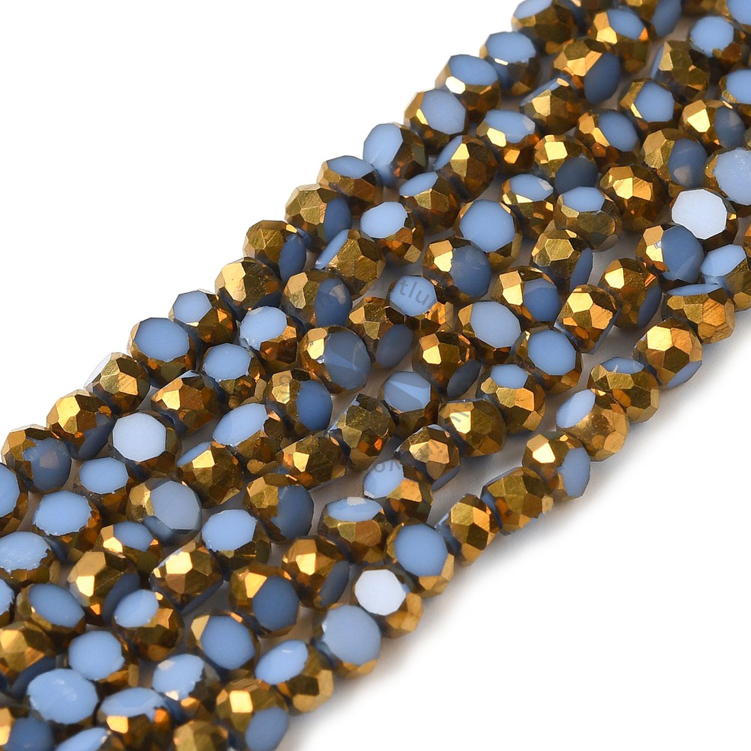 Brúsené korálky, 4x3 mm - 1 vlasec