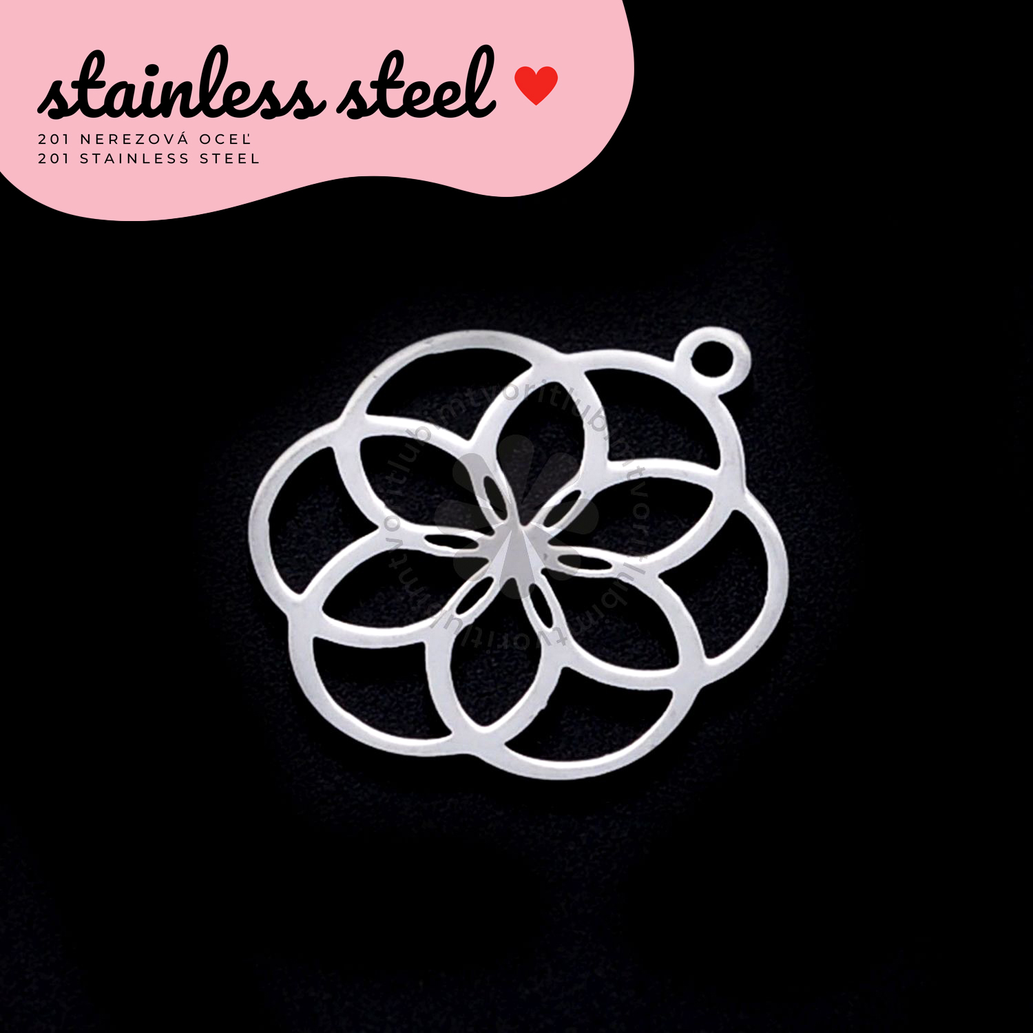 Prívesok Kvet života, 23x19 mm - 1 ks