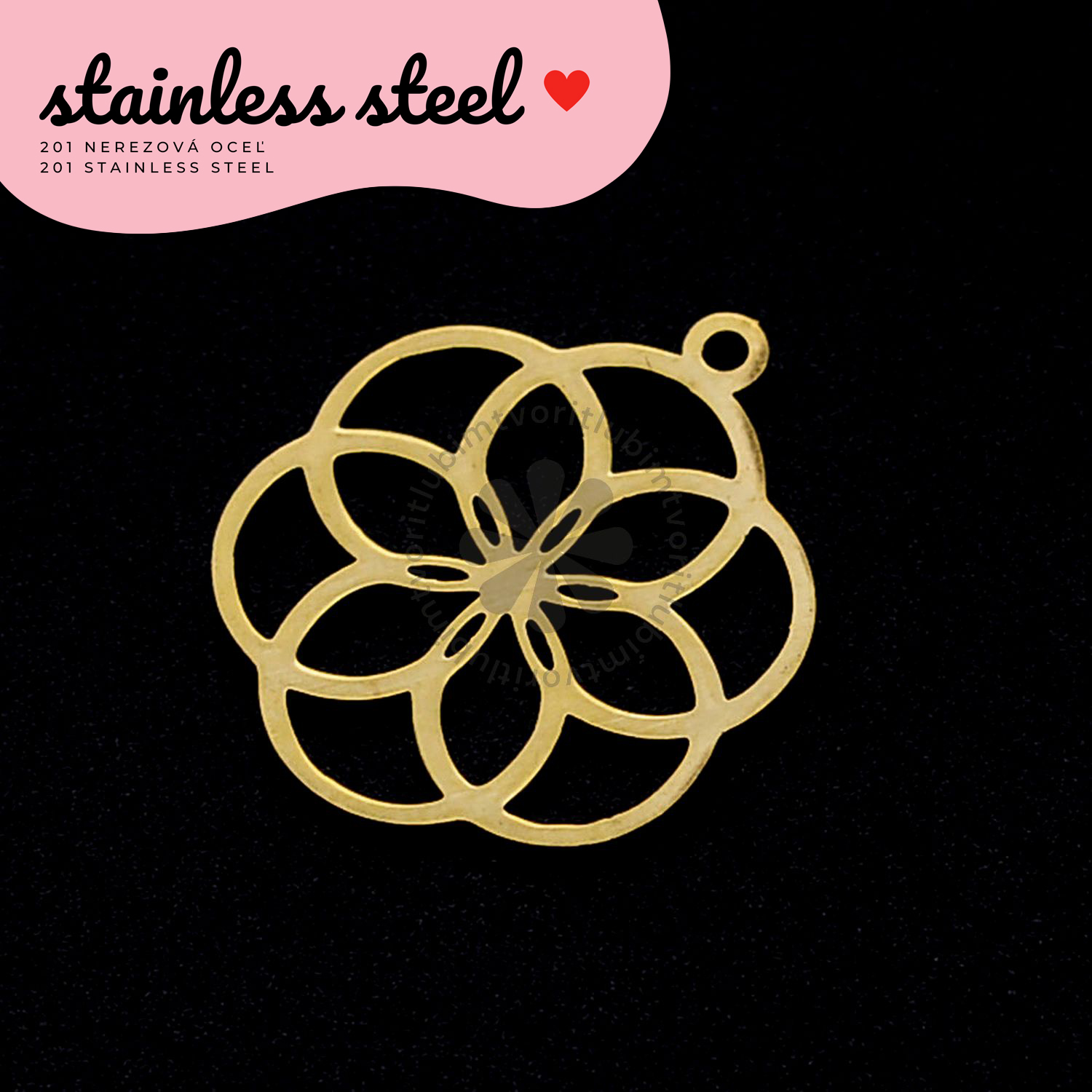 Prívesok Kvet života, 23x19 mm - 1 ks