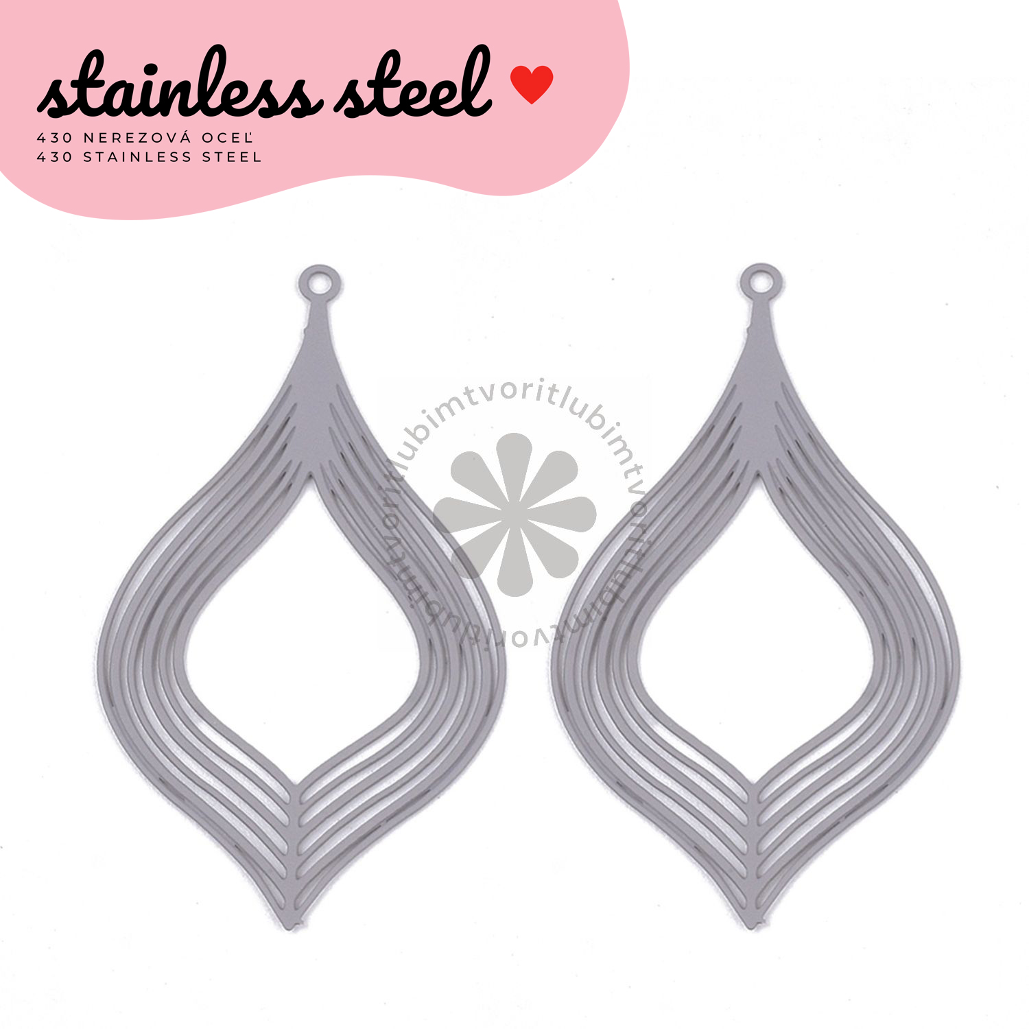 Filigrant, 39x22 mm - 1 ks