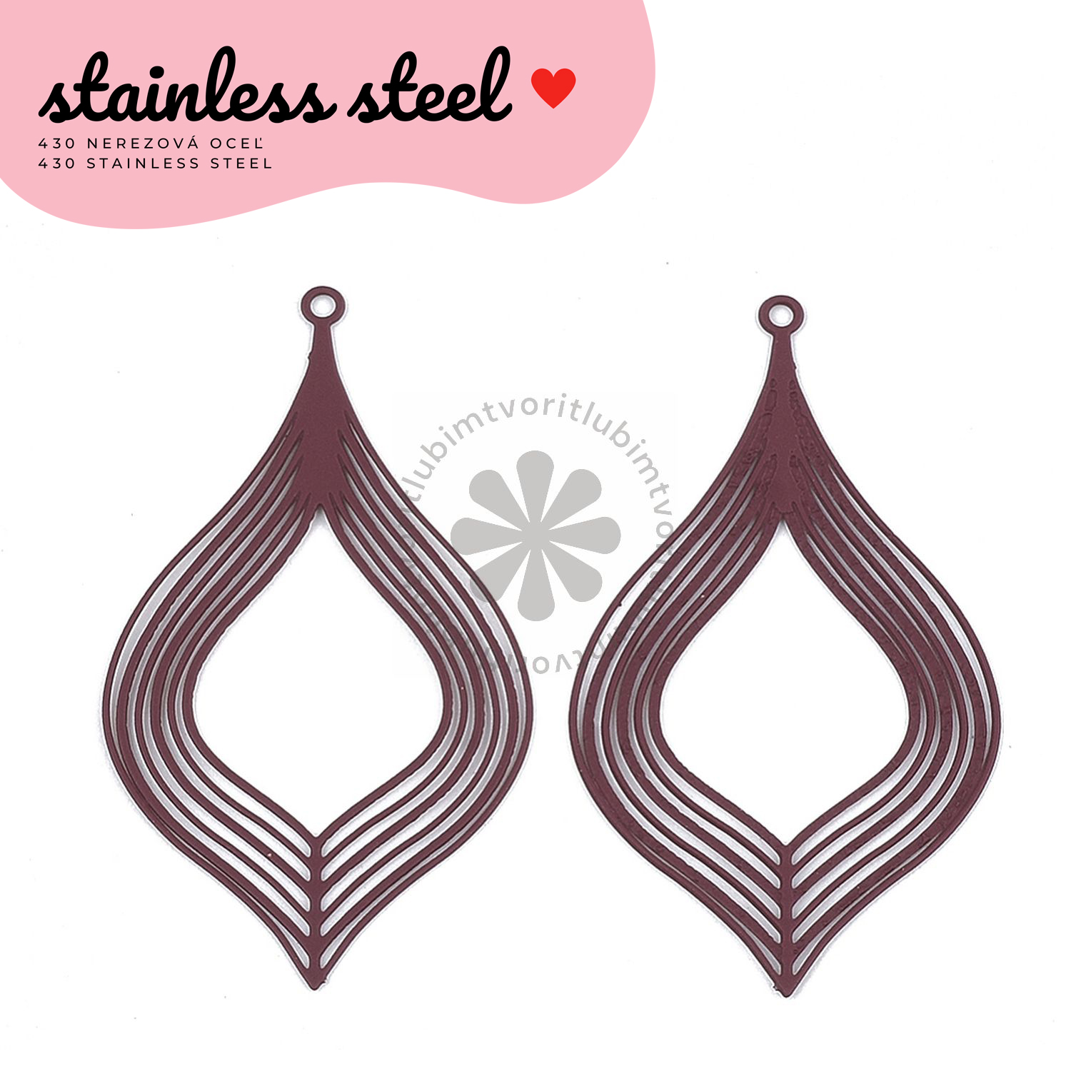 Filigrant, 39x22 mm - 1 ks