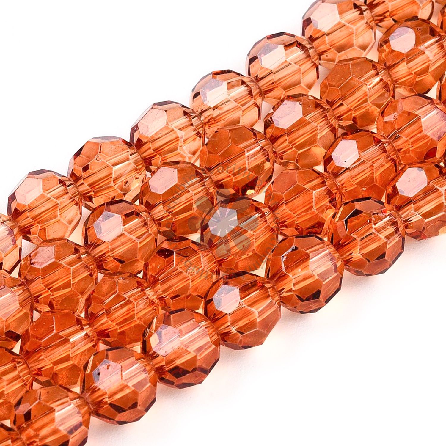 Brúsené korálky, 6 mm - 10 ks