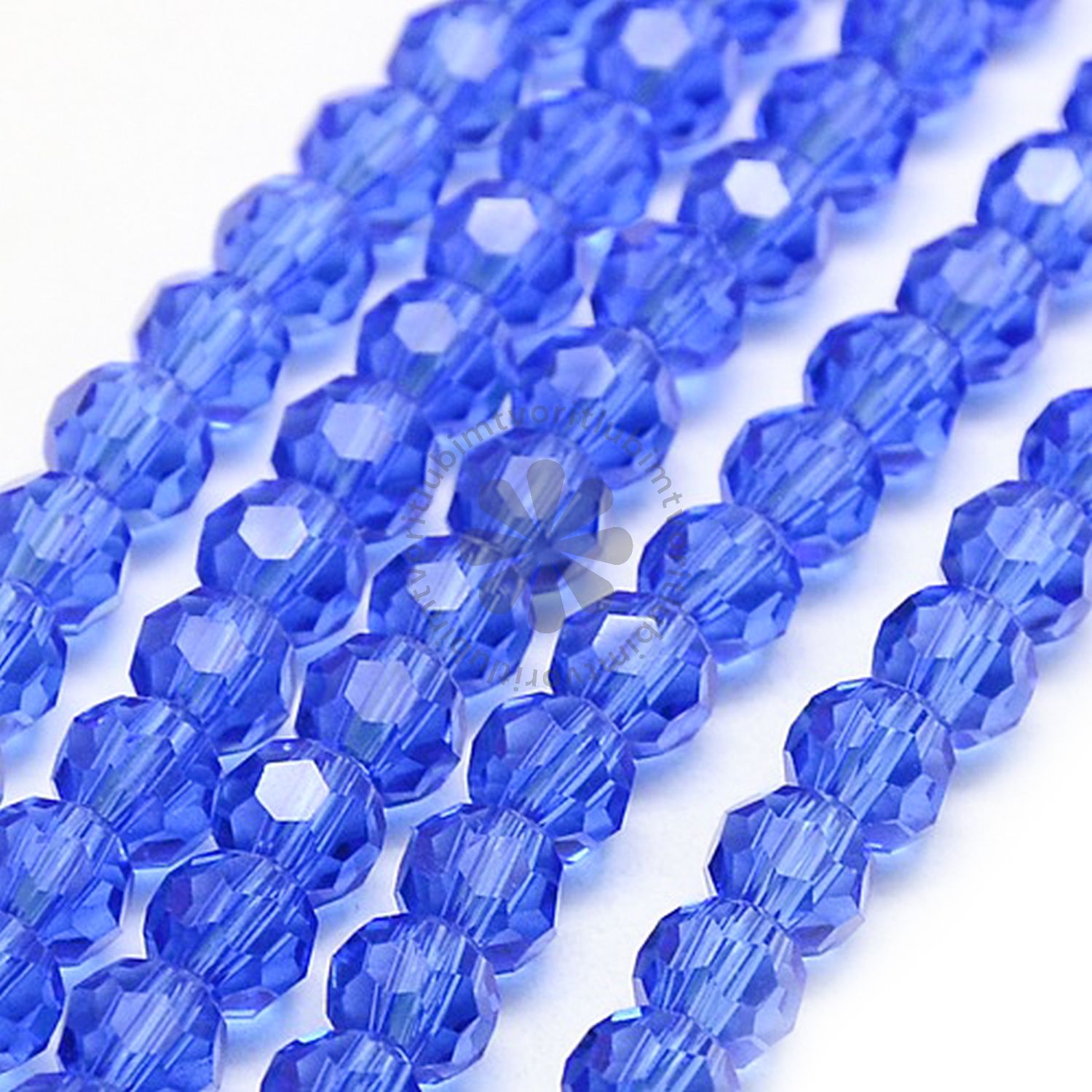 Brúsené korálky, 6 mm - 10 ks