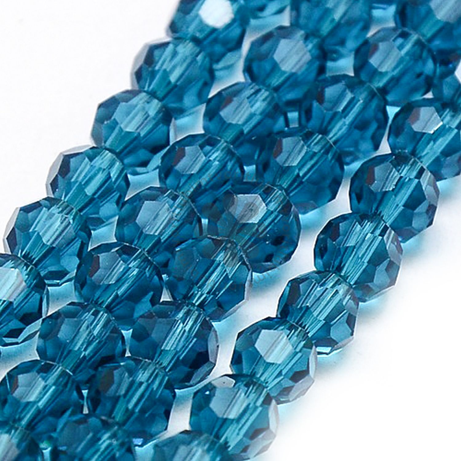 Brúsené korálky, 6 mm - 10 ks