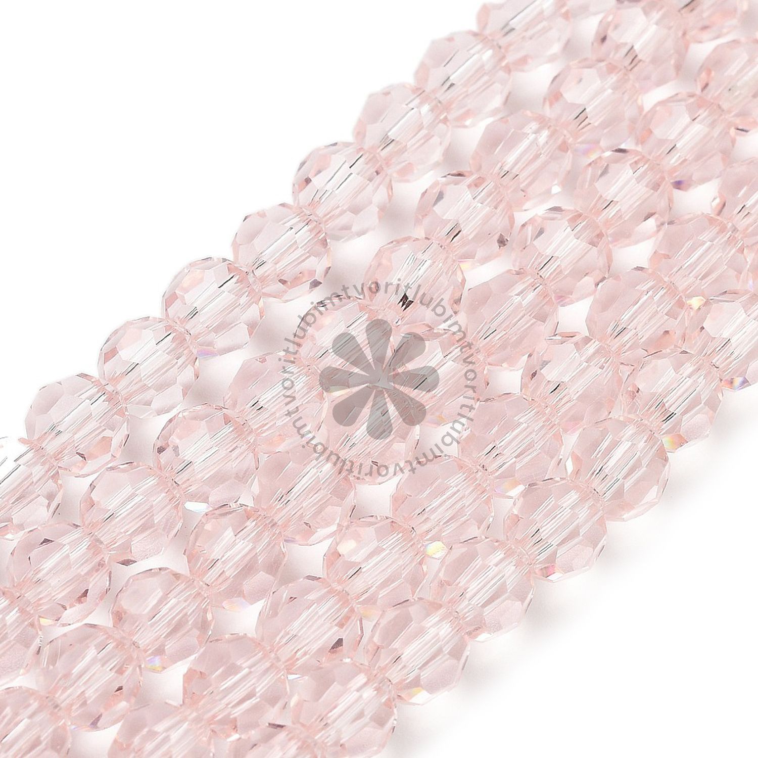 Brúsené korálky, 6 mm - 10 ks