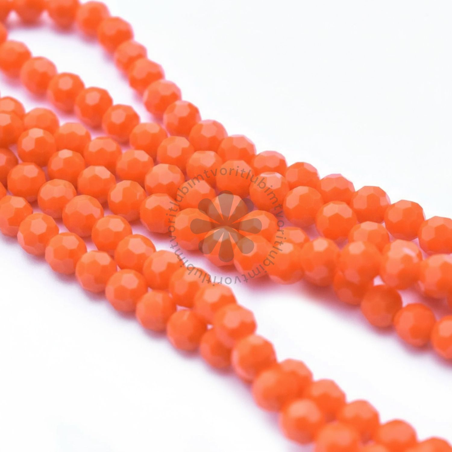 Brúsené korálky, 6 mm - 10 ks