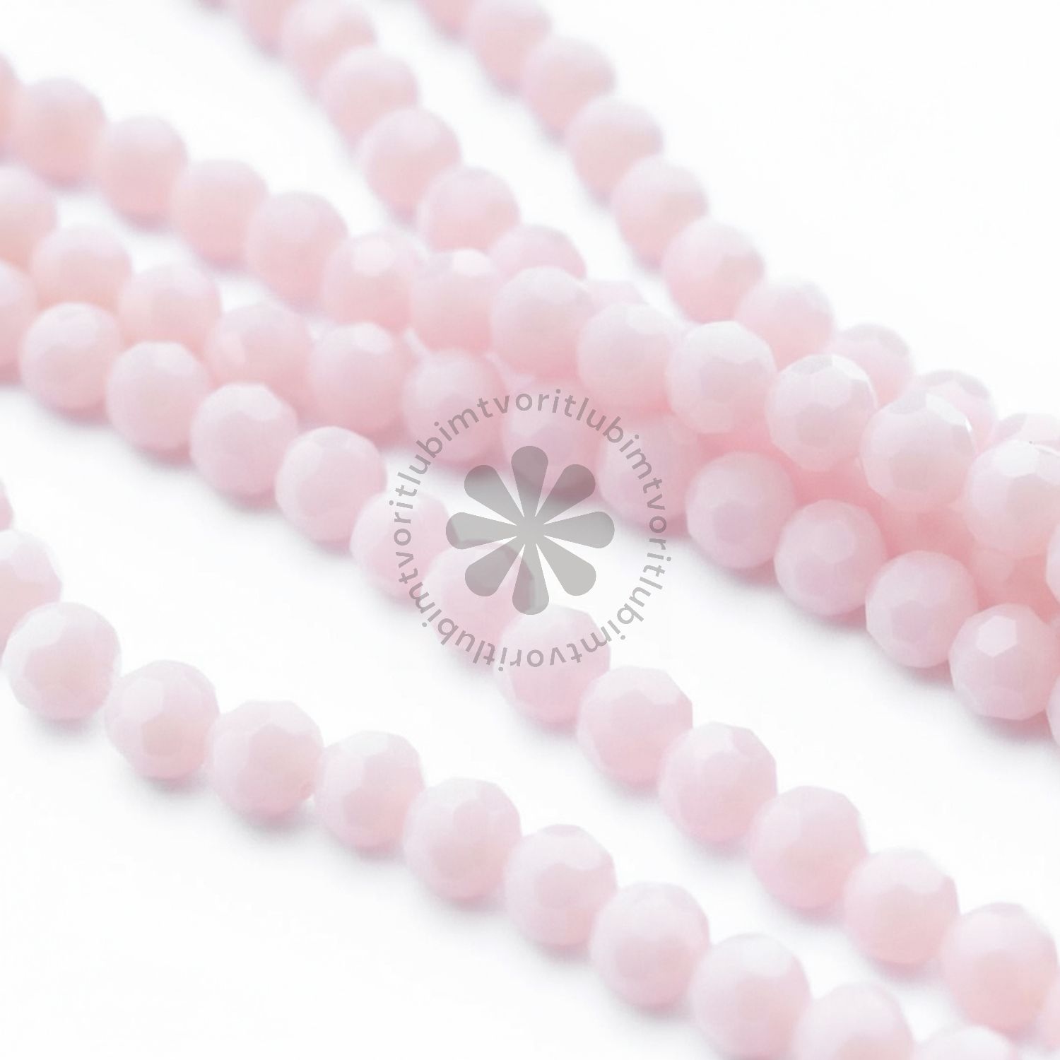 Brúsené korálky, 6 mm - 10 ks