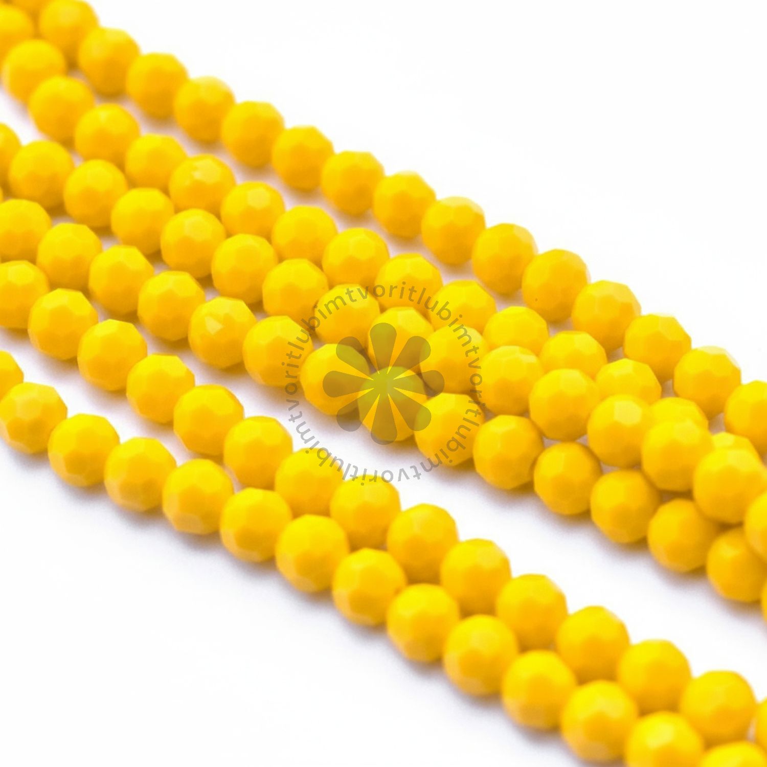 Brúsené korálky, 6 mm - 10 ks