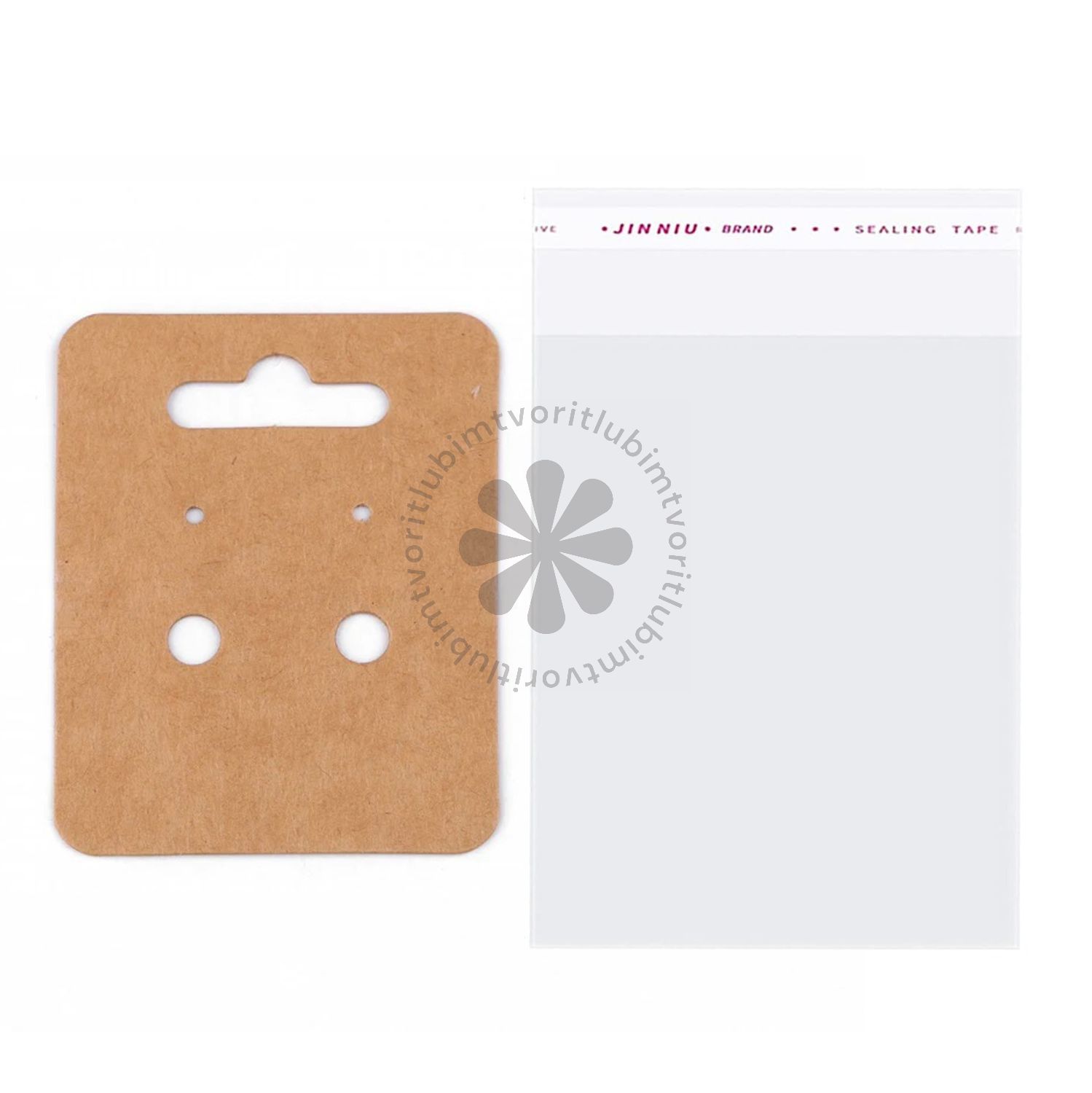 Karta na náušničky, 50x65 mm - 10 balení