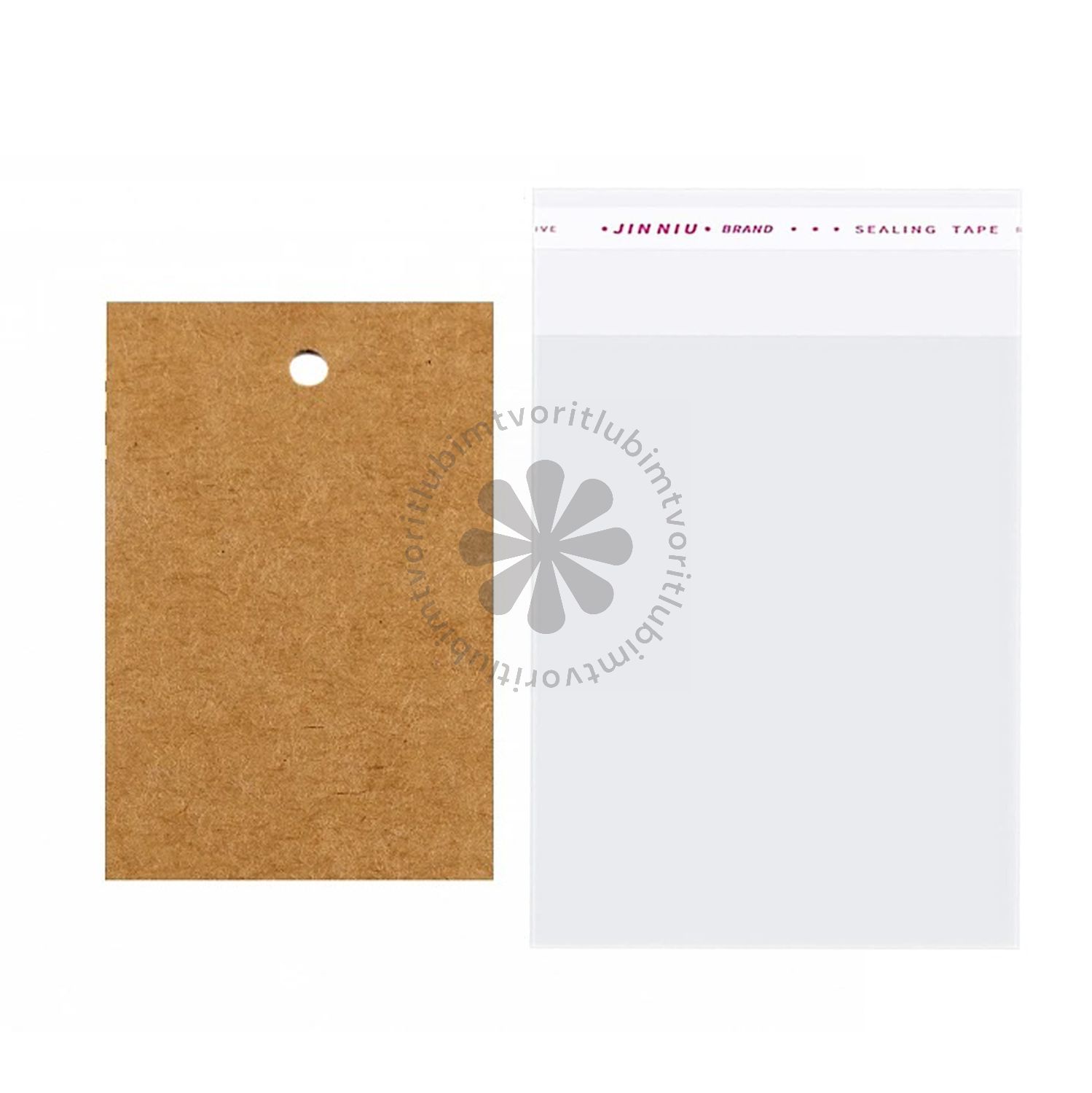 Karta na náušničky, 40x60 mm - 10 balení