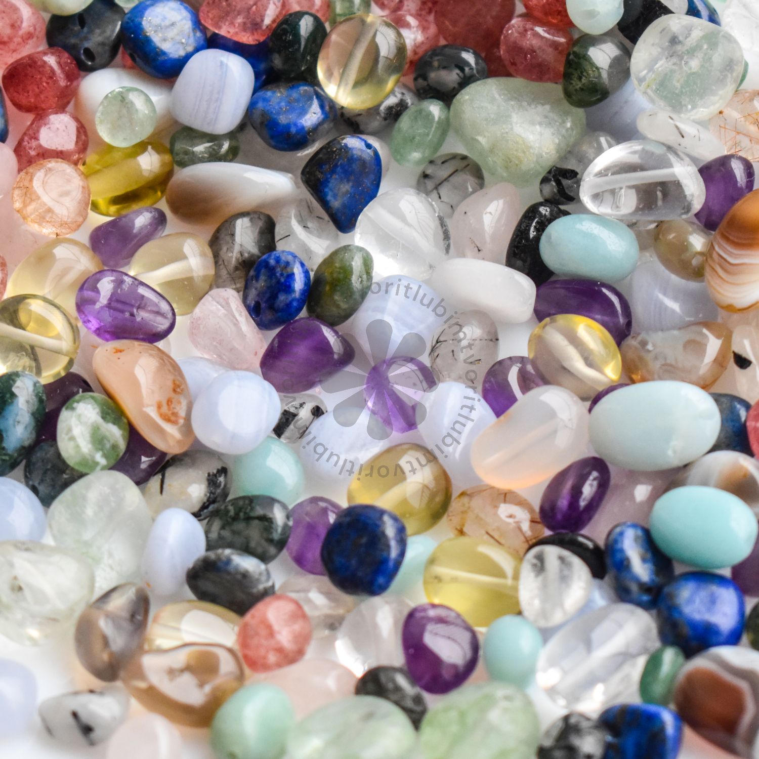 Mix korálok z prírodných minerálov - 20 gramov