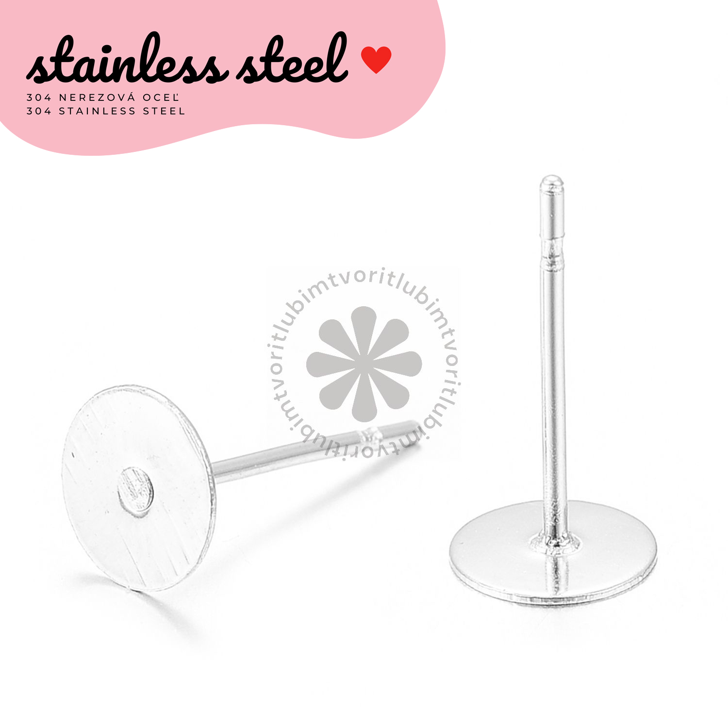 Kovová puzeta z nerezovej ocele - 1 pár