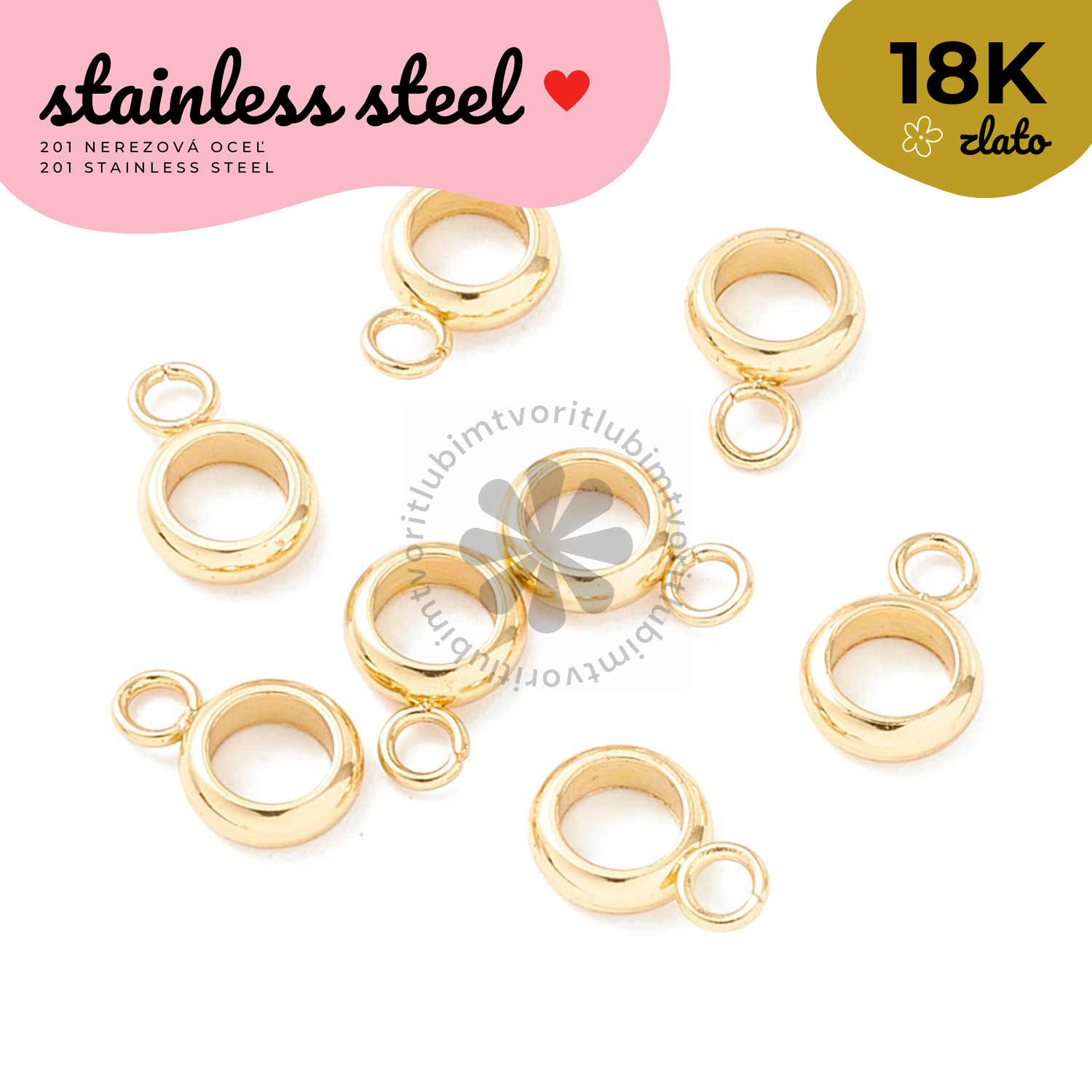 Trubičkové očká, 6x9 mm - 1 ks