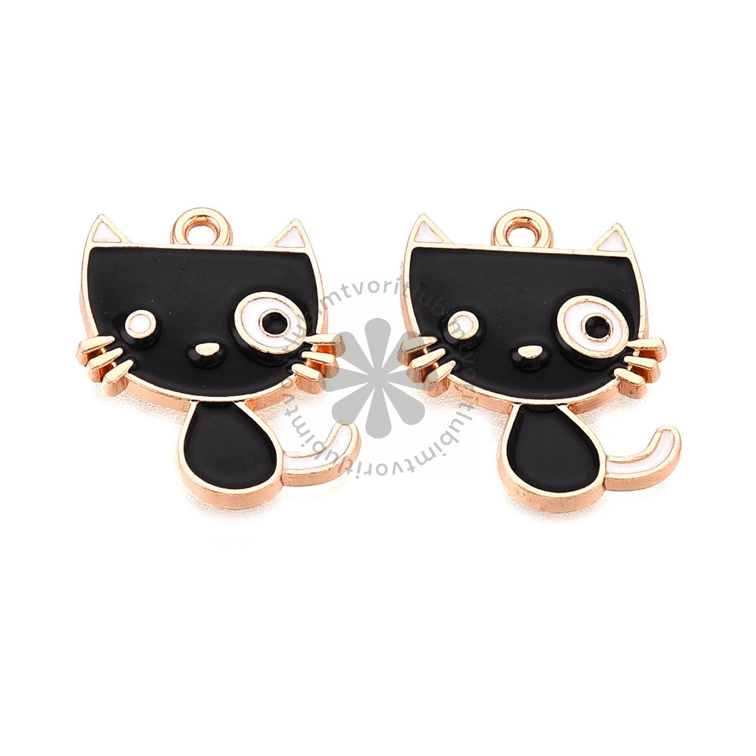 Prívesok Mačka, 17x14 mm - 1 ks