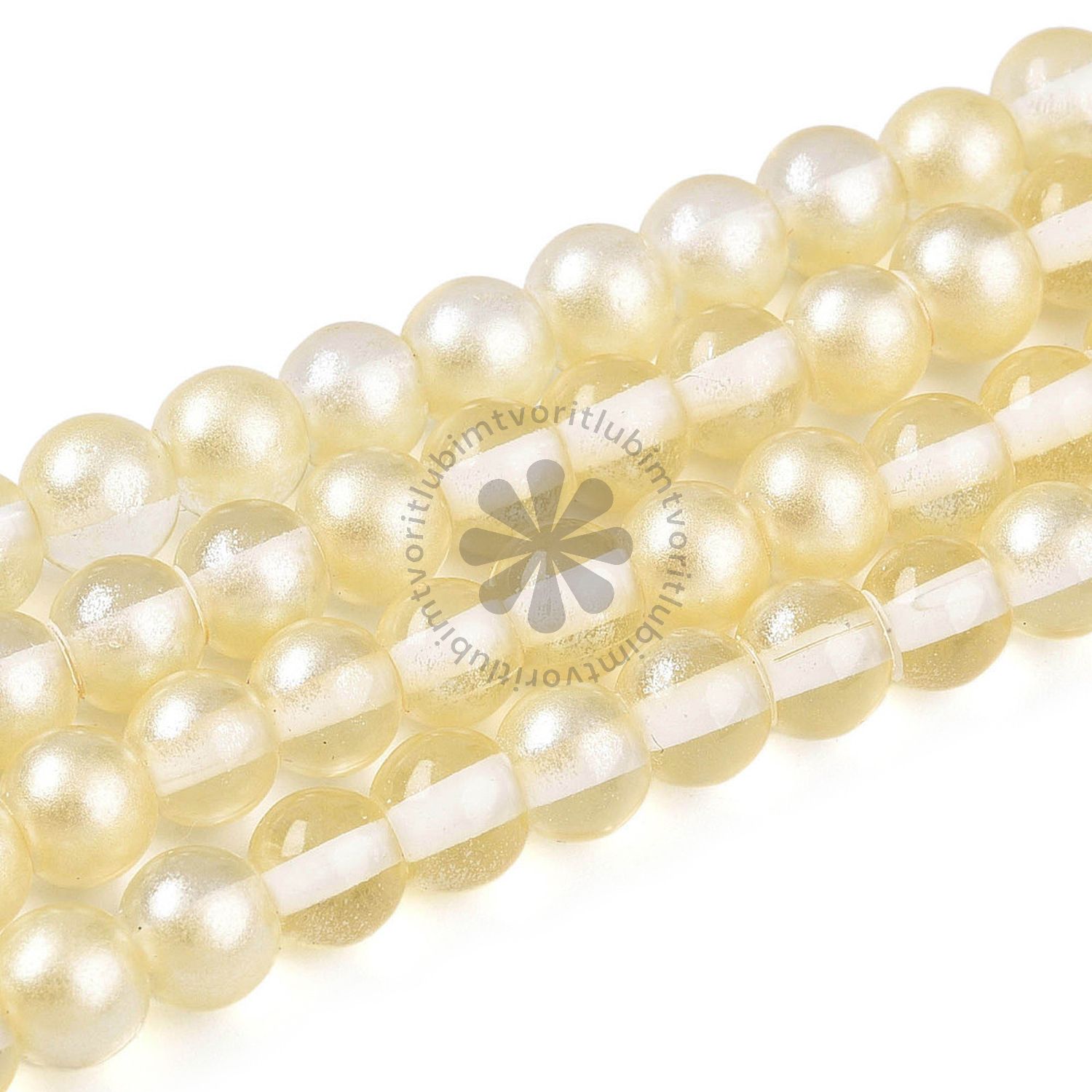 Sklenené korálky, 6 mm - 20 ks