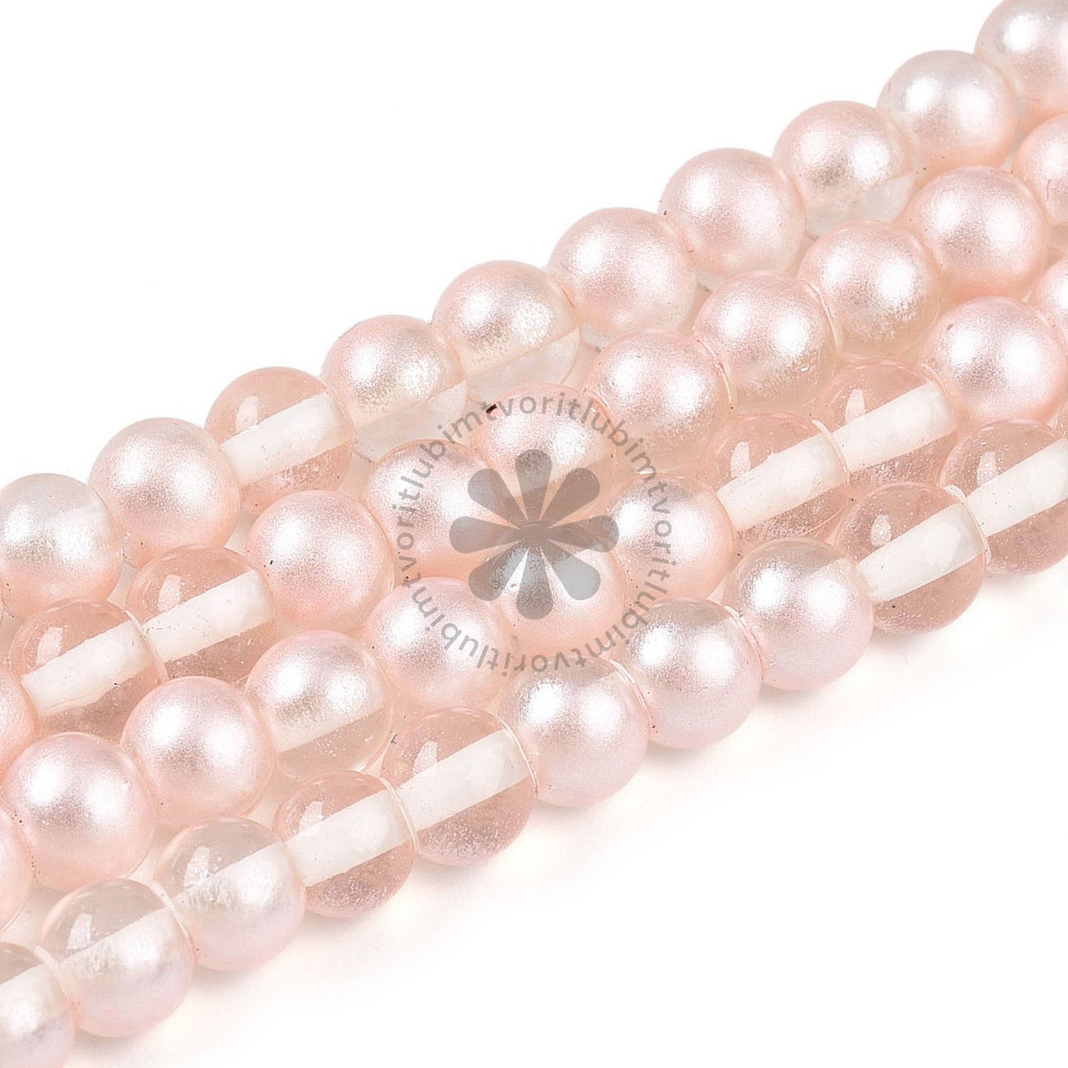 Sklenené korálky, 6 mm - 20 ks