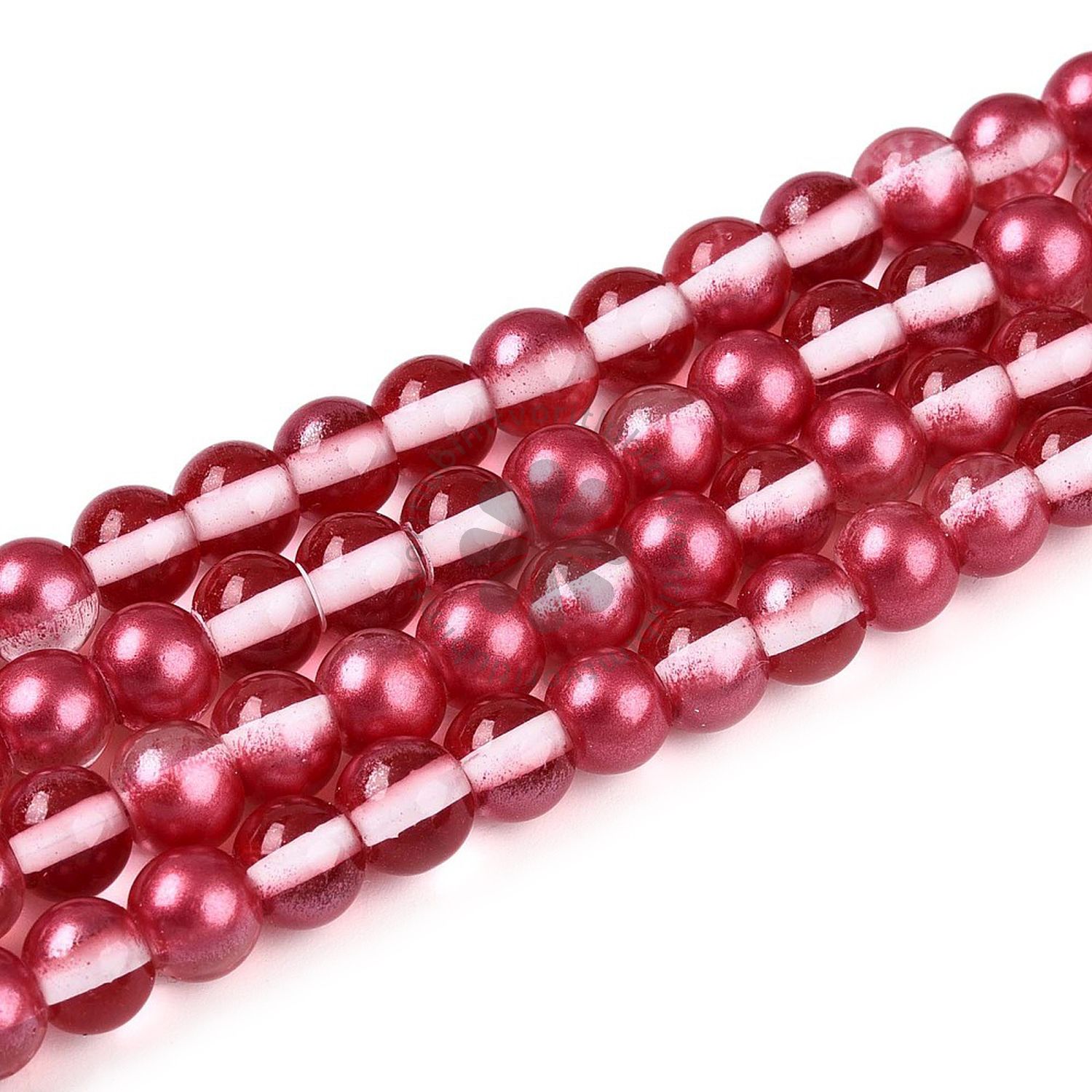 Sklenené korálky, 6 mm - 20 ks