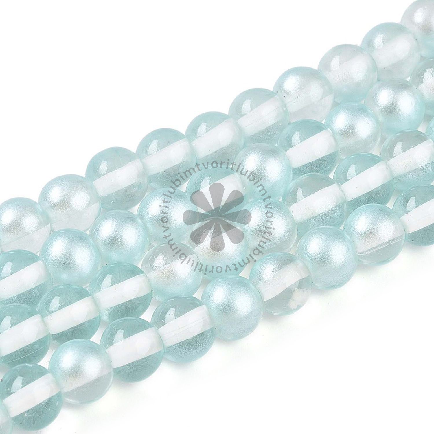 Sklenené korálky, 6 mm - 20 ks